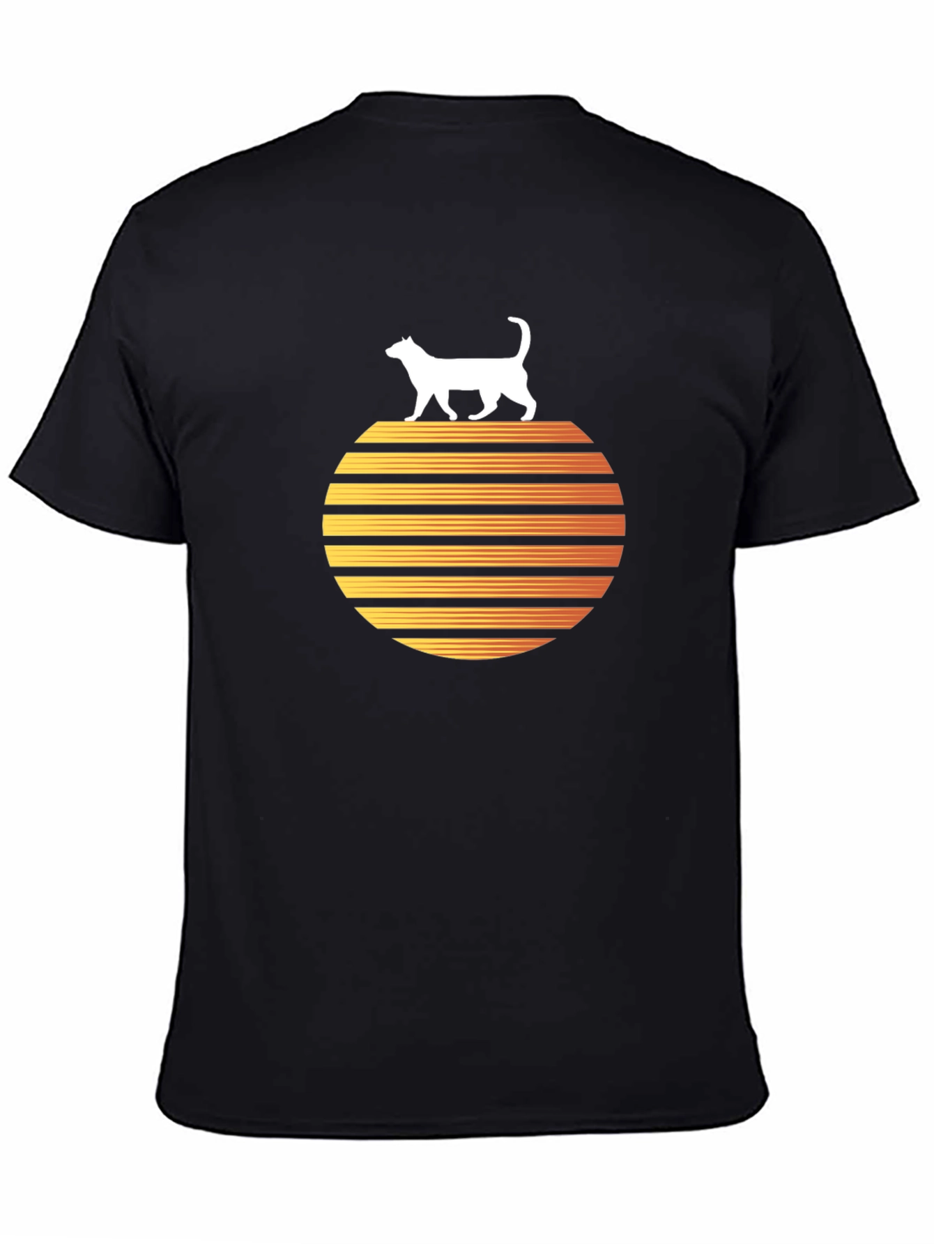 Retro Cat Sunset Graphic Tee