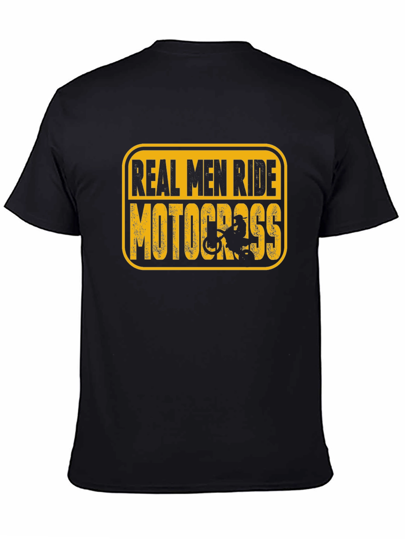 Real Men Ride Motocross Black T-Shirt
