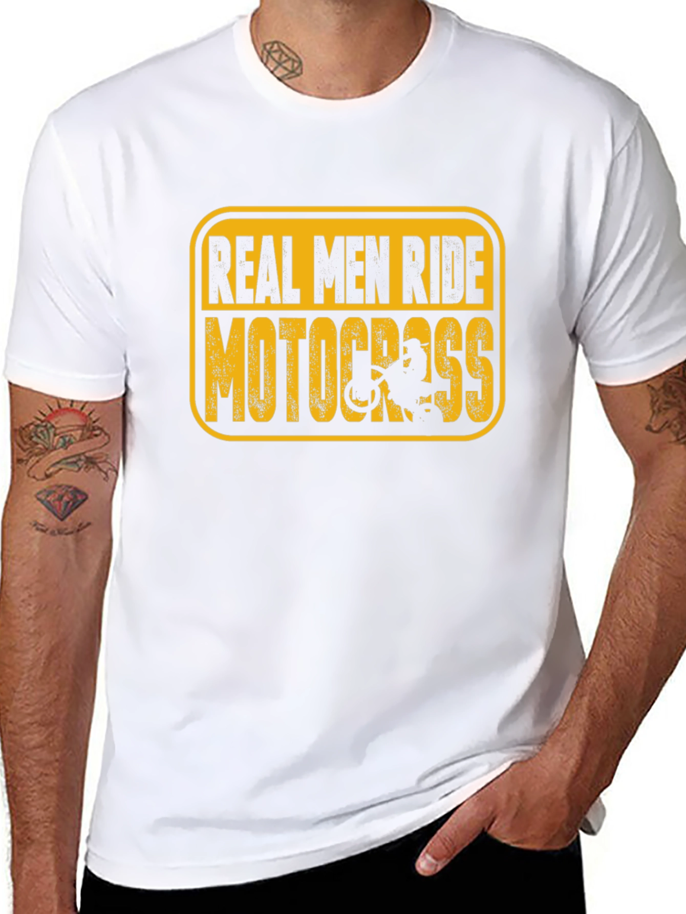 Real Men Ride Motocross Black T-Shirt