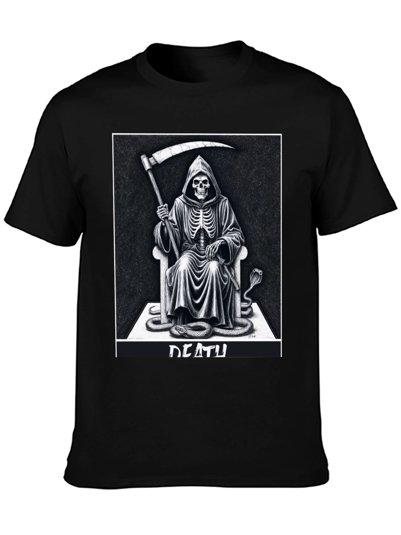 Grim Reaper Graphic Tee - Death Design T-Shirt