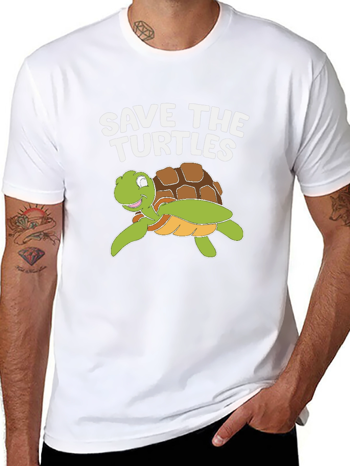 Save The Turtles T-Shirt - Turtle Cartoon