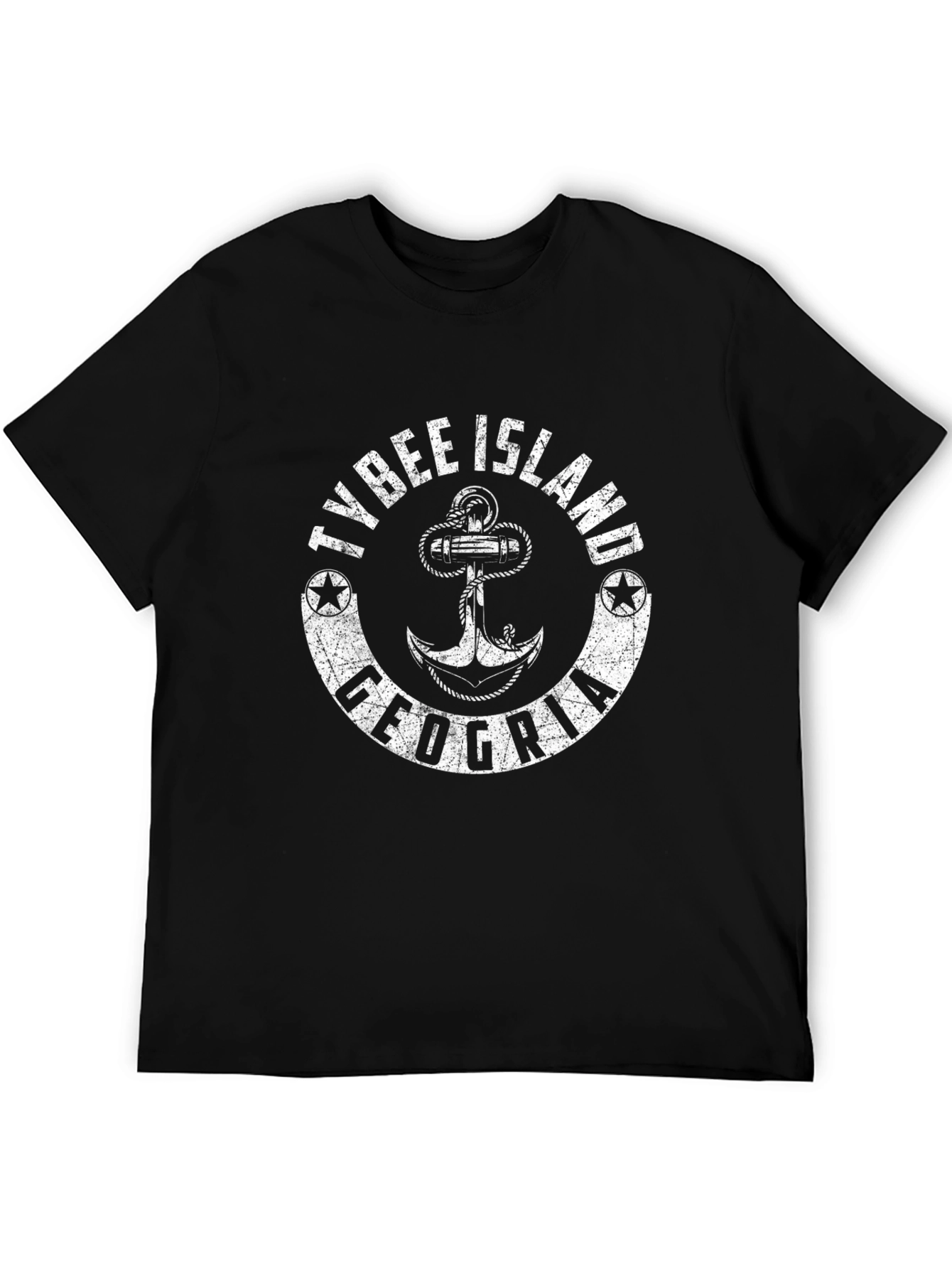Tybee Island Georgia Anchor Graphic T-Shirt