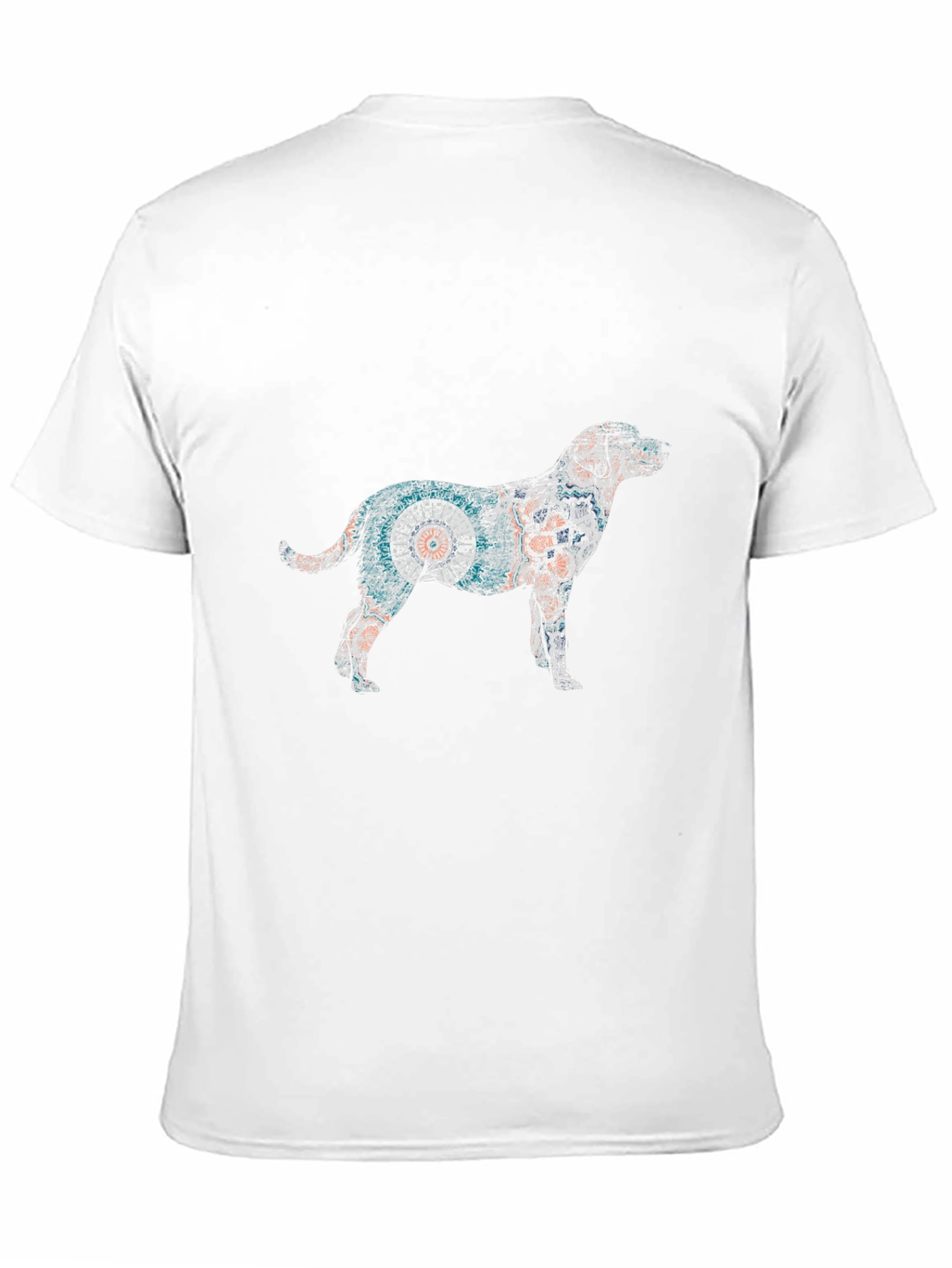Dog Art Graphic Tee - Black Cotton Casual T-Shirt