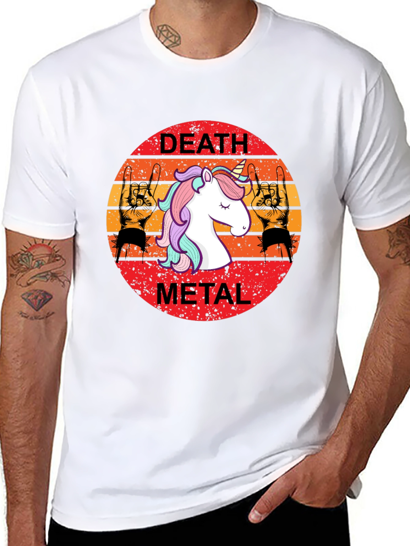 Death Metal Unicorn Graphic Tee