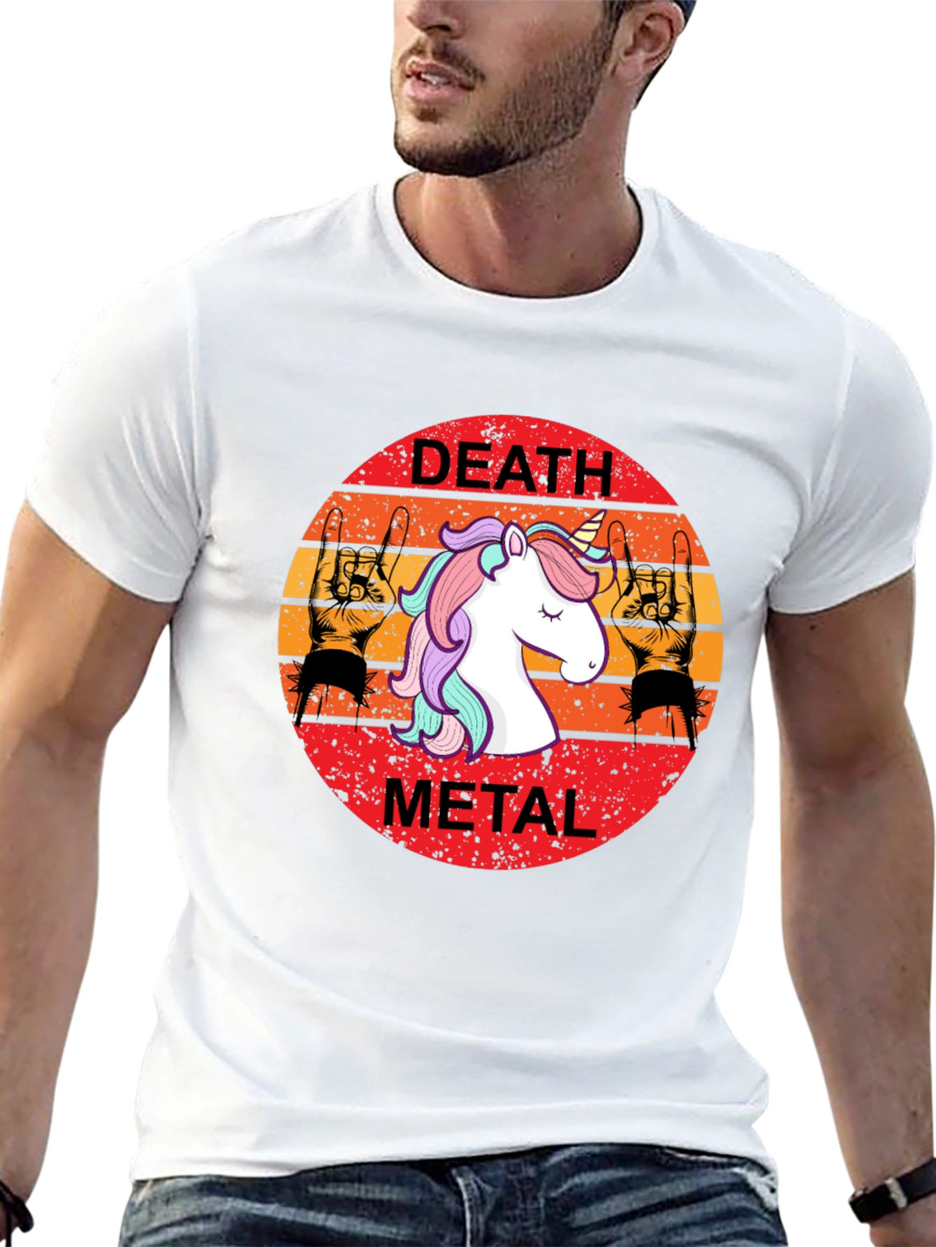 Death Metal Unicorn Graphic Tee