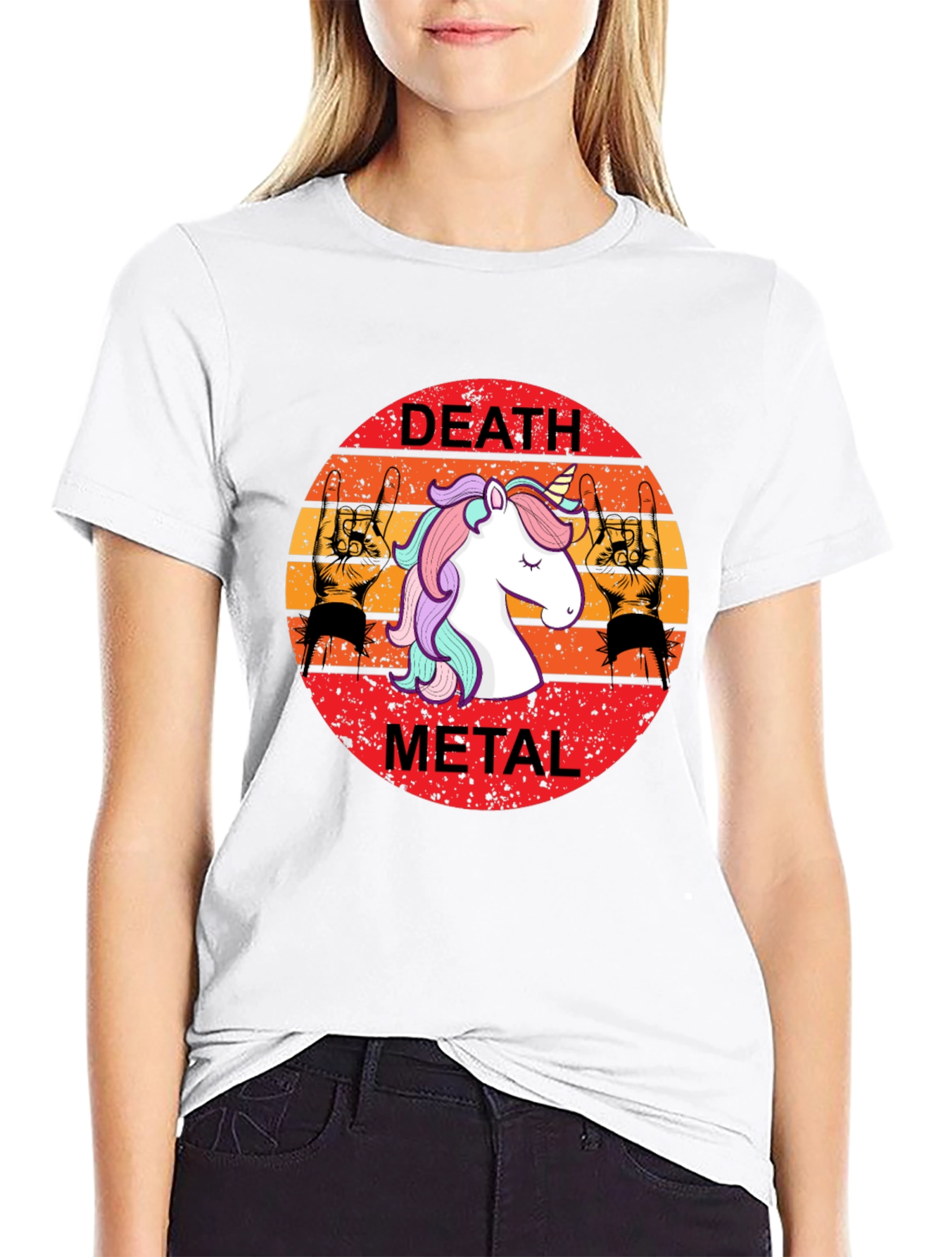 Death Metal Unicorn Graphic Tee