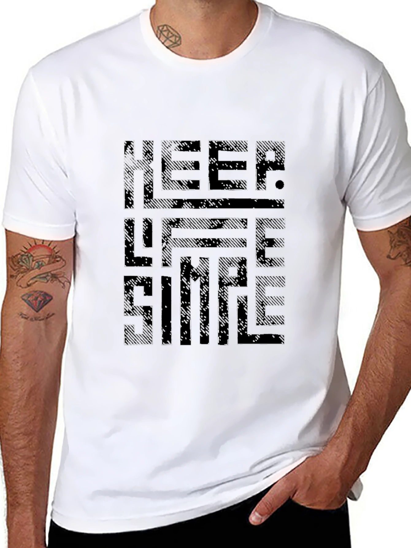 Keep Life Simple Graphic Tee - Black Casual T-Shirt