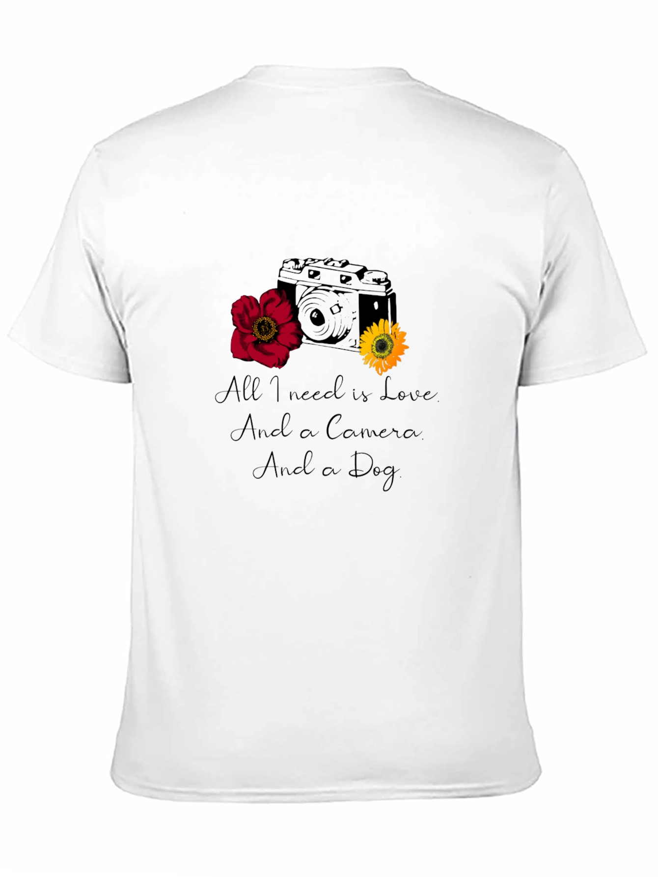 Love Camera Dog Graphic Tee