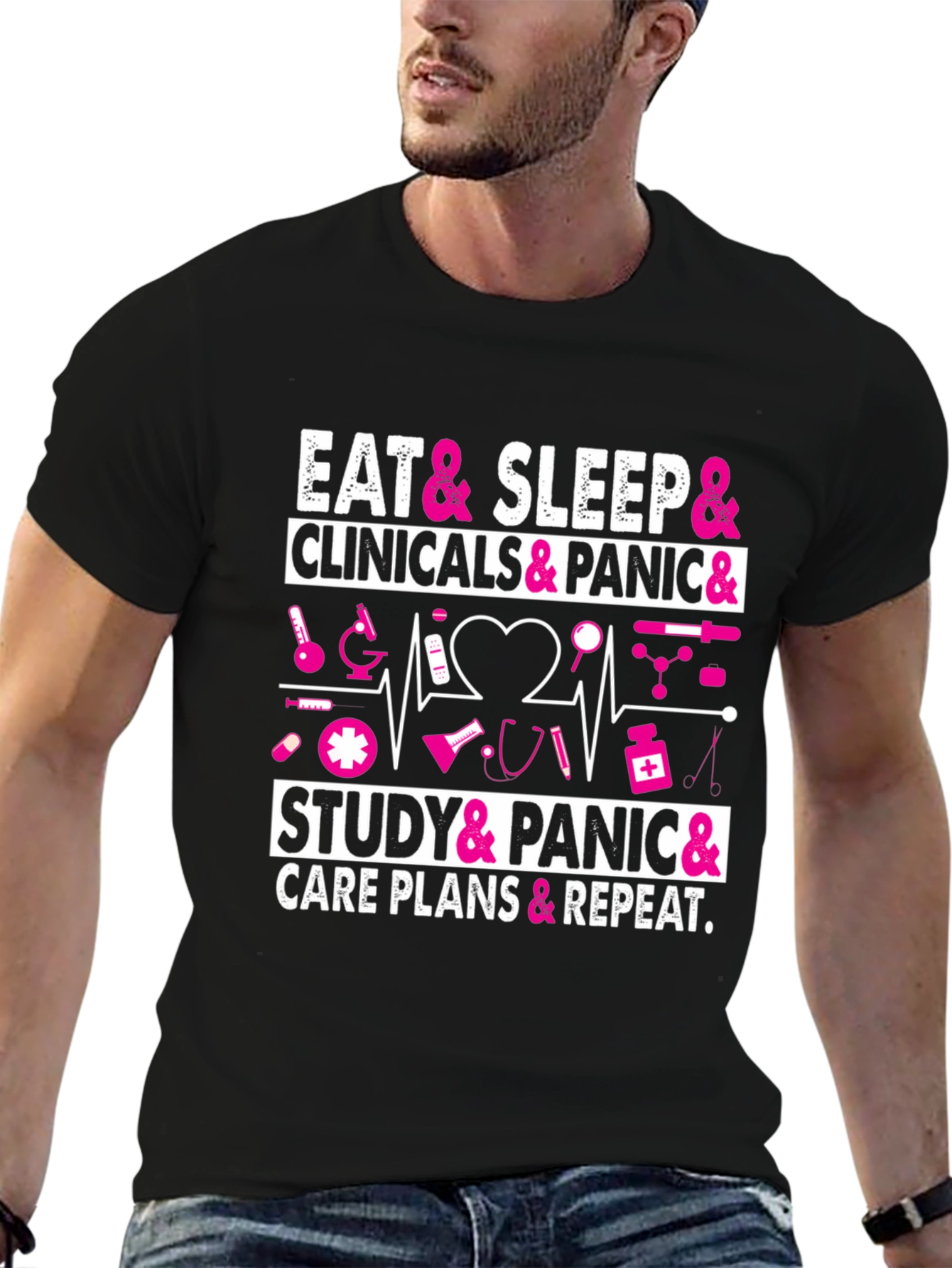Eat Sleep Clinicals Panic Nurse T-Shirt