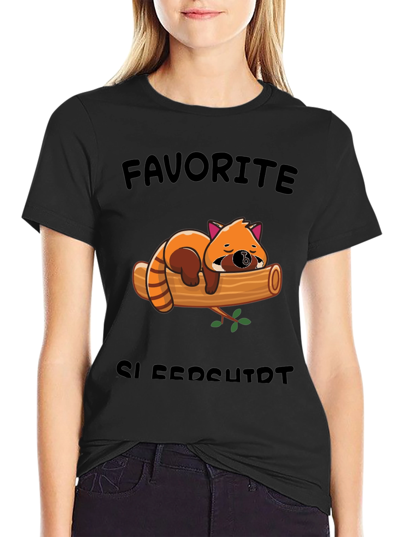 Cute Red Panda Sleeps T-Shirt