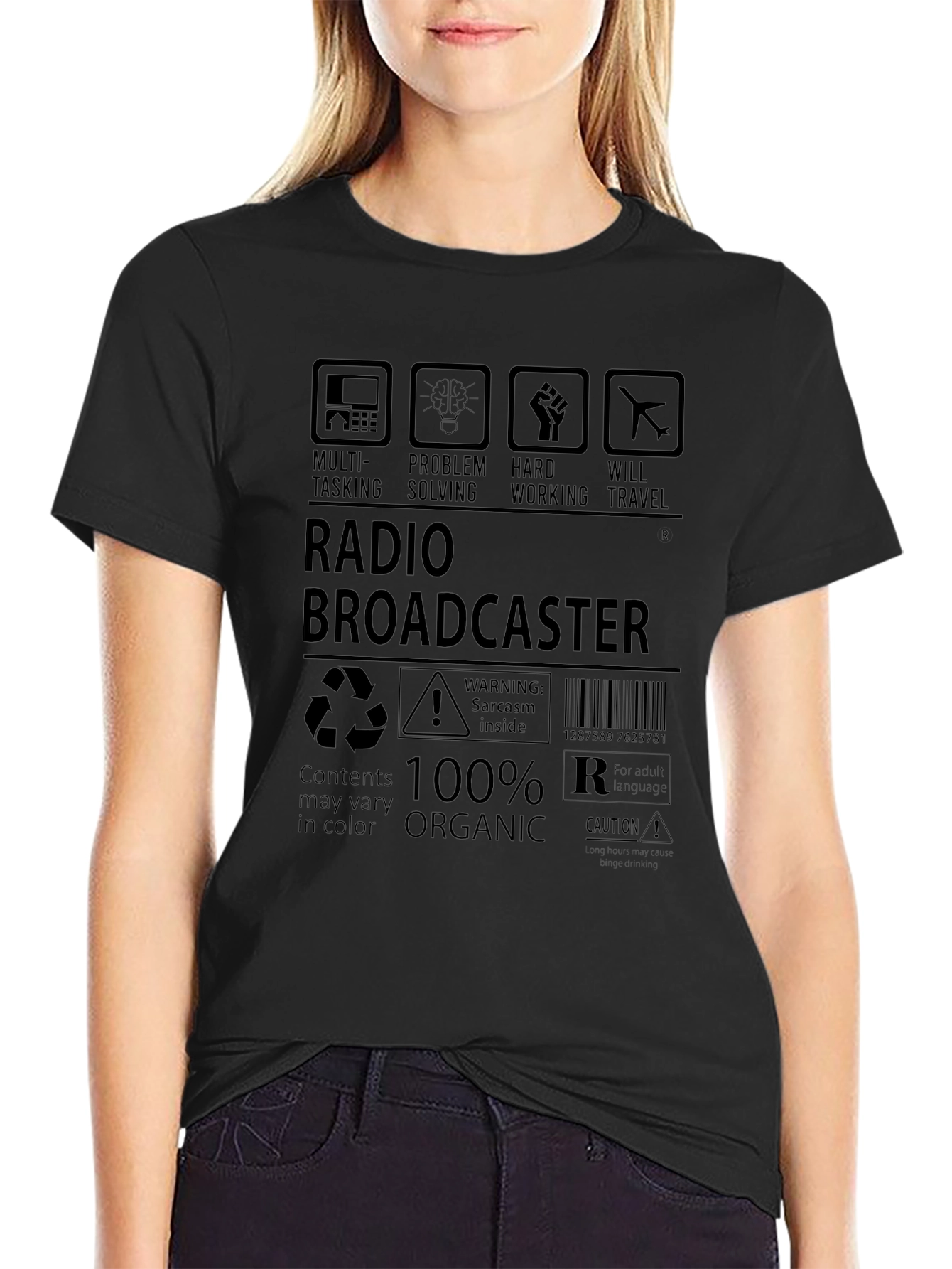 Radio Broadcaster 100% Organic T-Shirt
