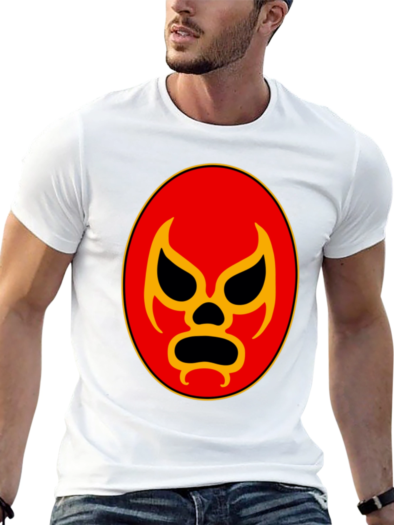 Lucha Libre Mask Graphic Tee - Black