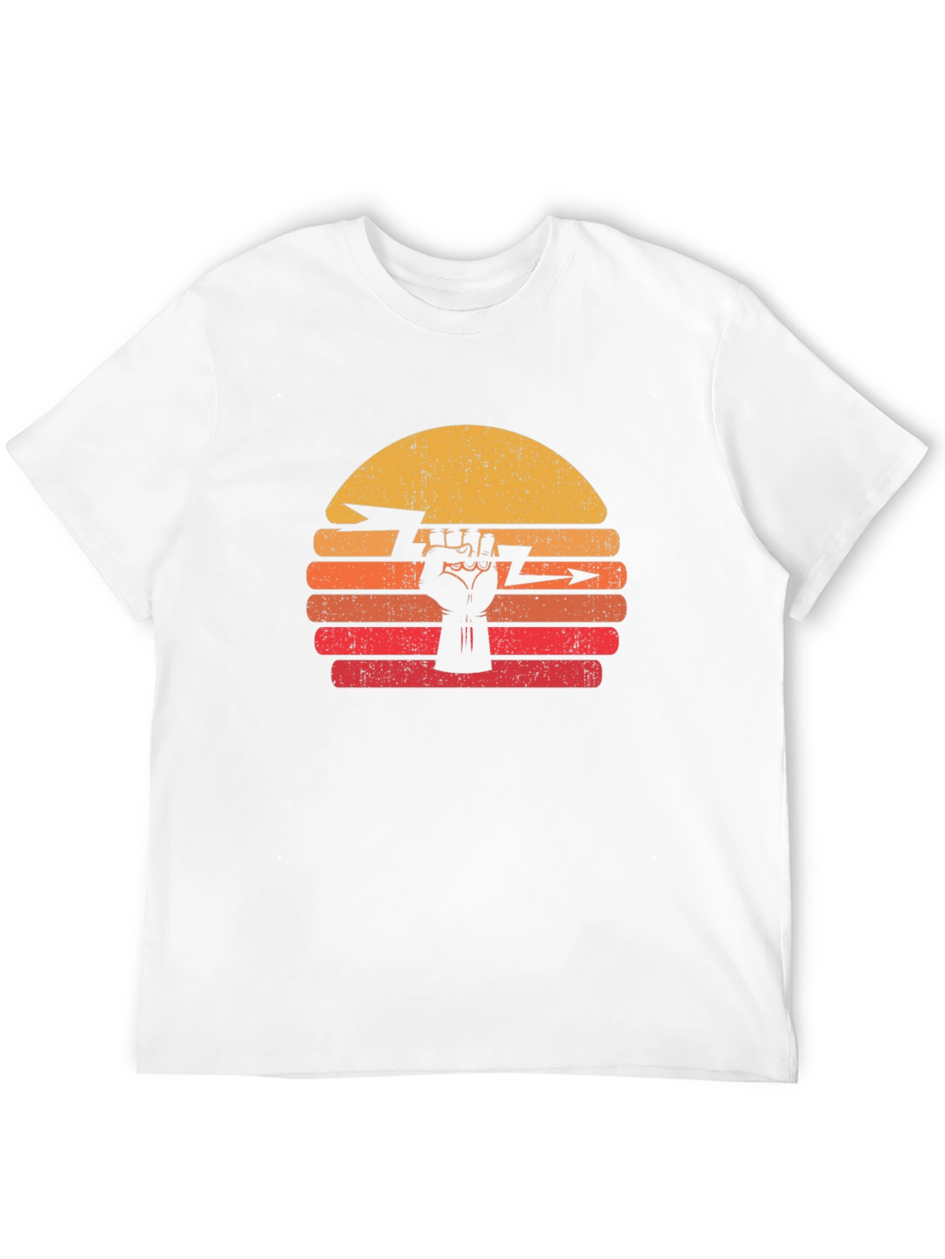 Power Fist Graphic Tee - Sunset Design