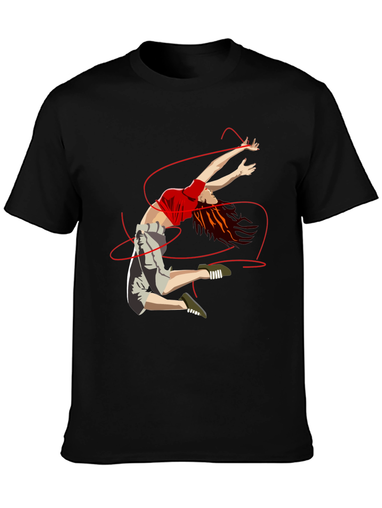 Dancing Woman Graphic Print T-Shirt