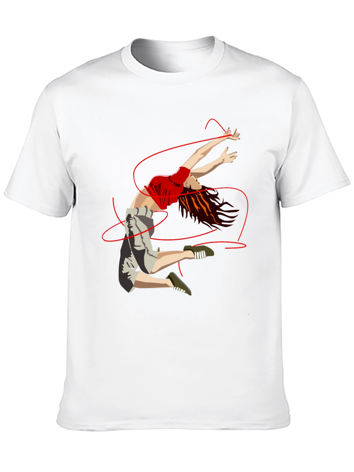 Dancing Woman Graphic Print T-Shirt