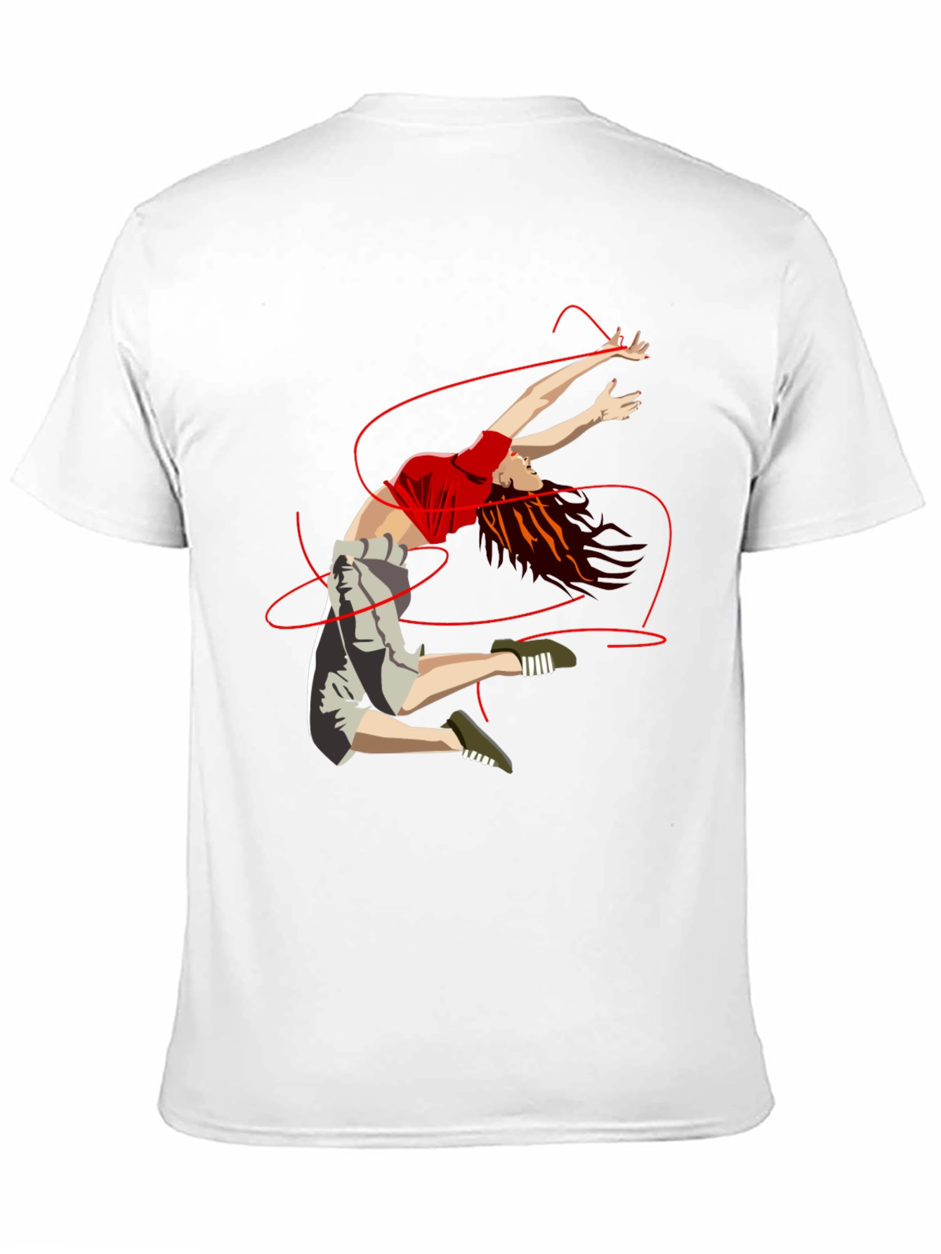 Dancing Woman Graphic Print T-Shirt