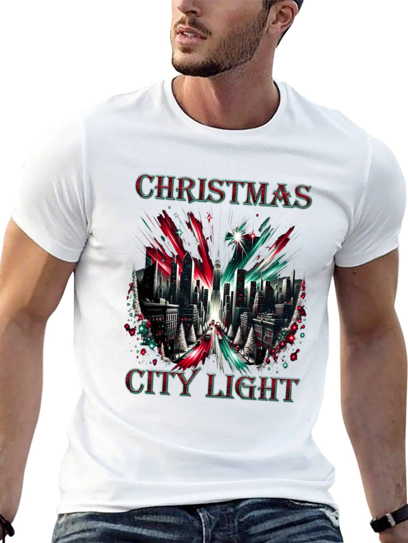 Christmas City Lights Graphic Tee