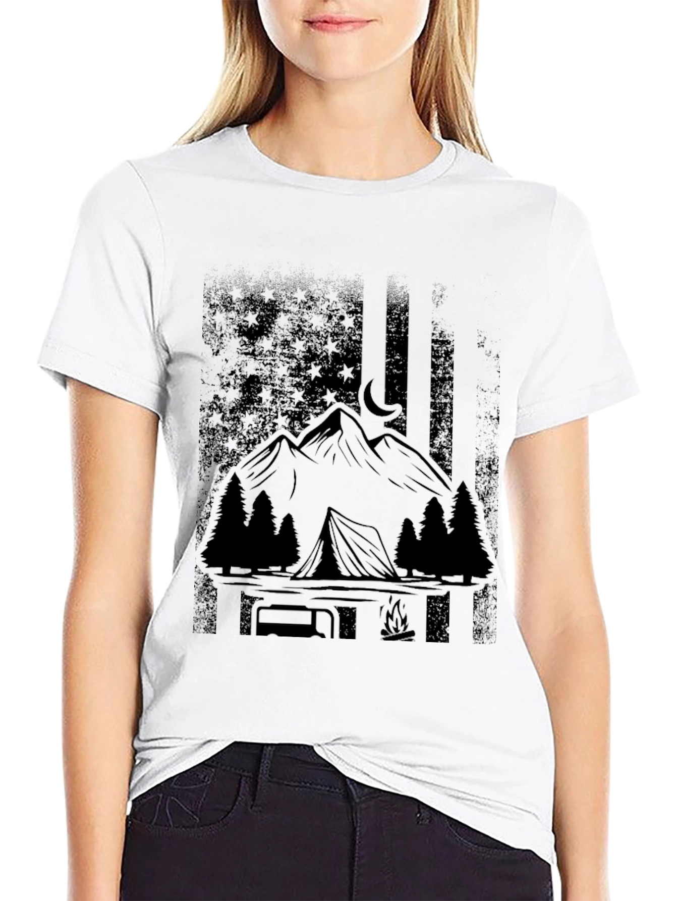 Camping & Mountains Graphic T-Shirt