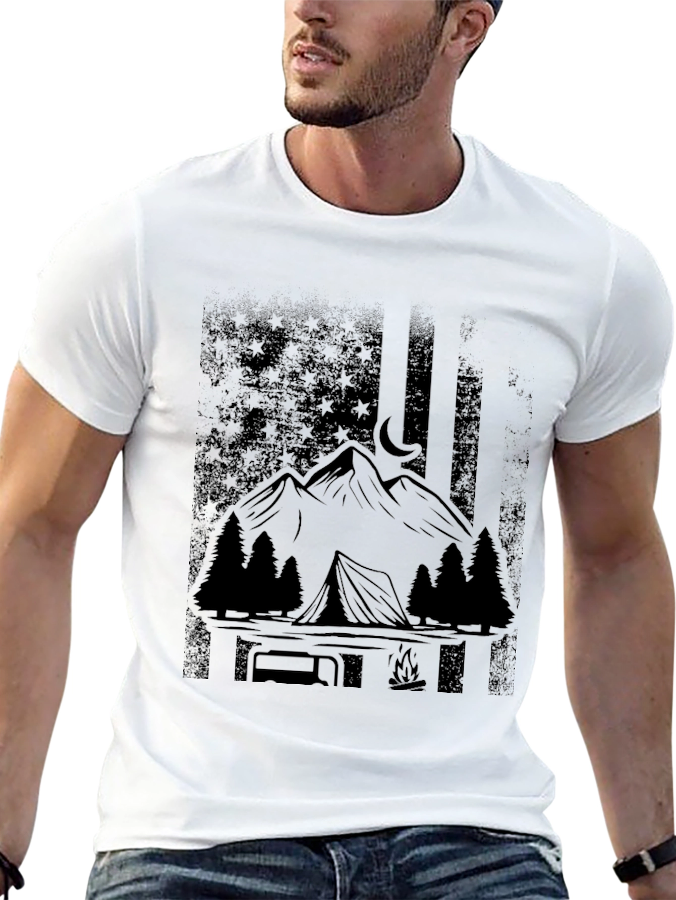 Camping & Mountains Graphic T-Shirt