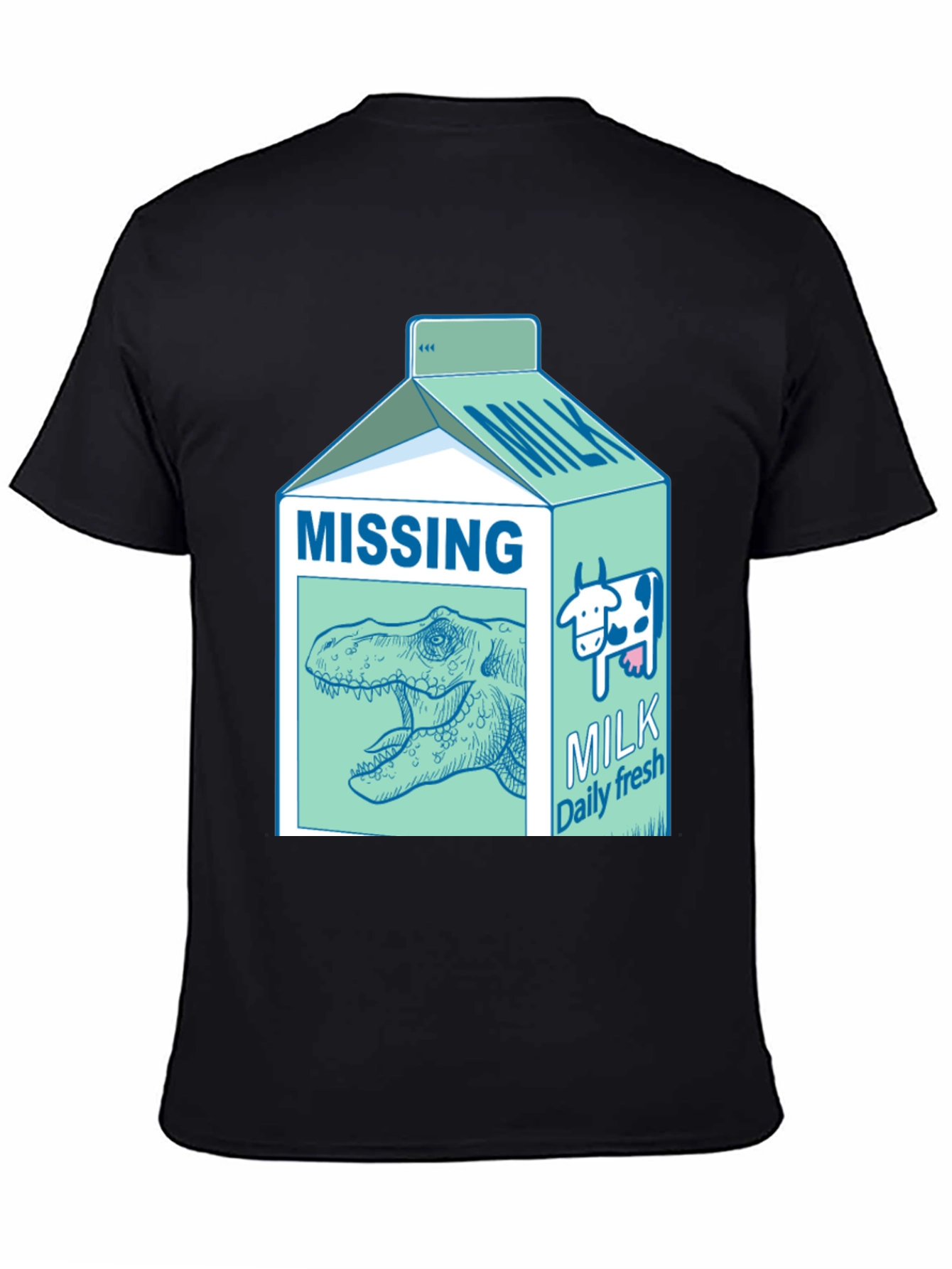 Missing Dinosaur Milk Carton T-Shirt - Funny Tee