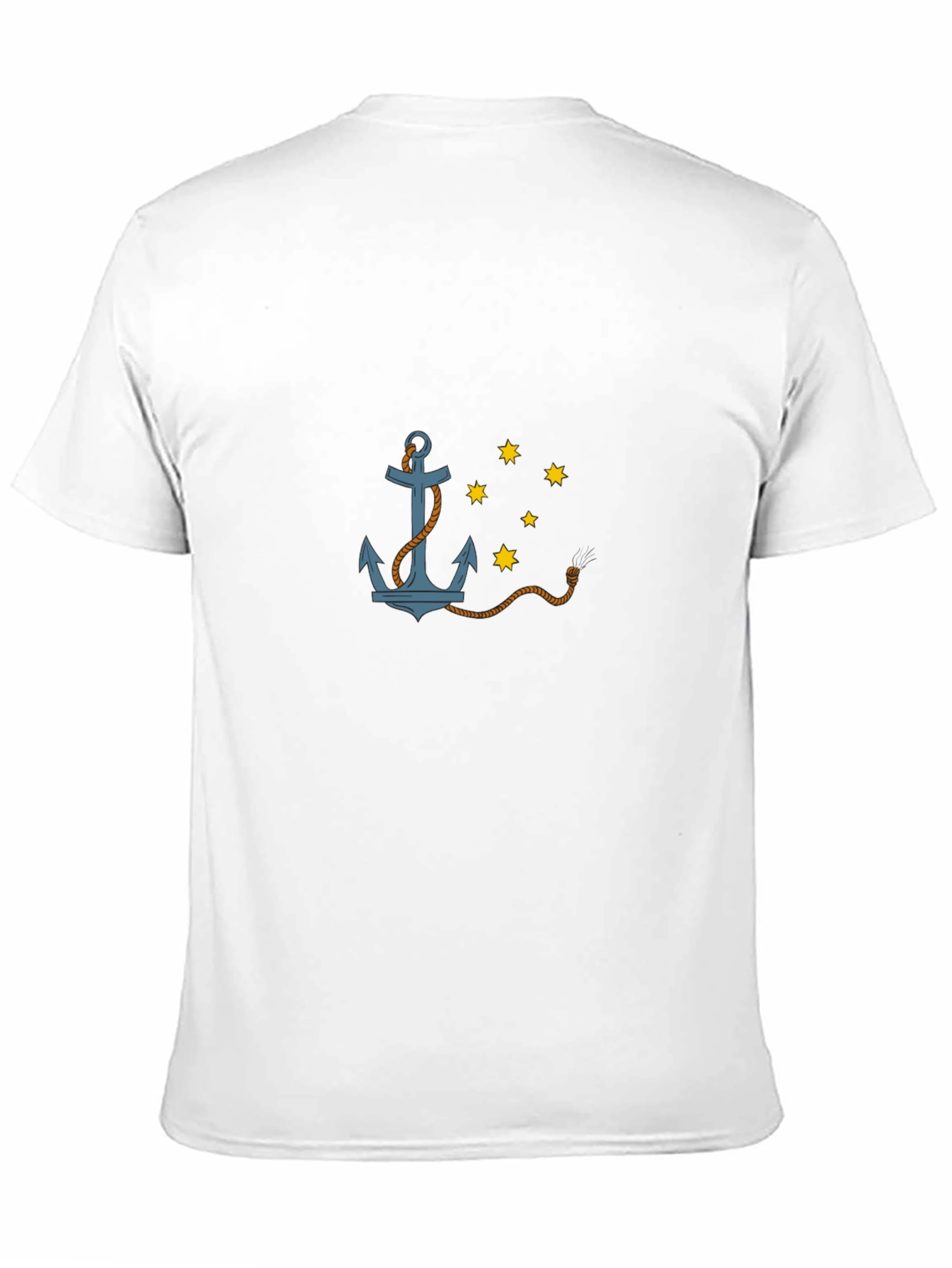 Nautical Anchor & Stars Black T-Shirt