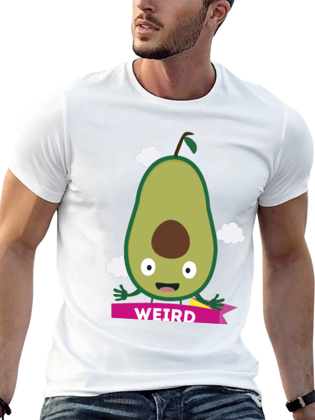 Weird Avocado Graphic T-Shirt - Fun & Quirky Tee