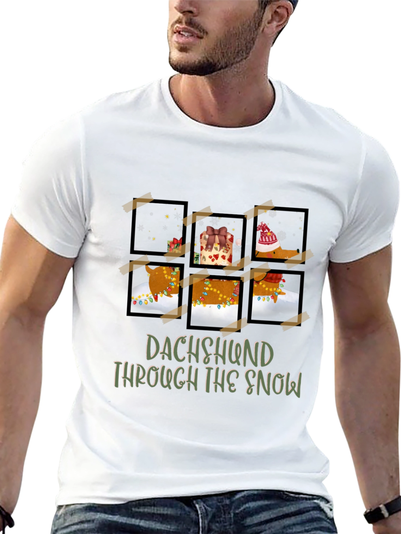 Dachshund Through The Snow Graphic Tee