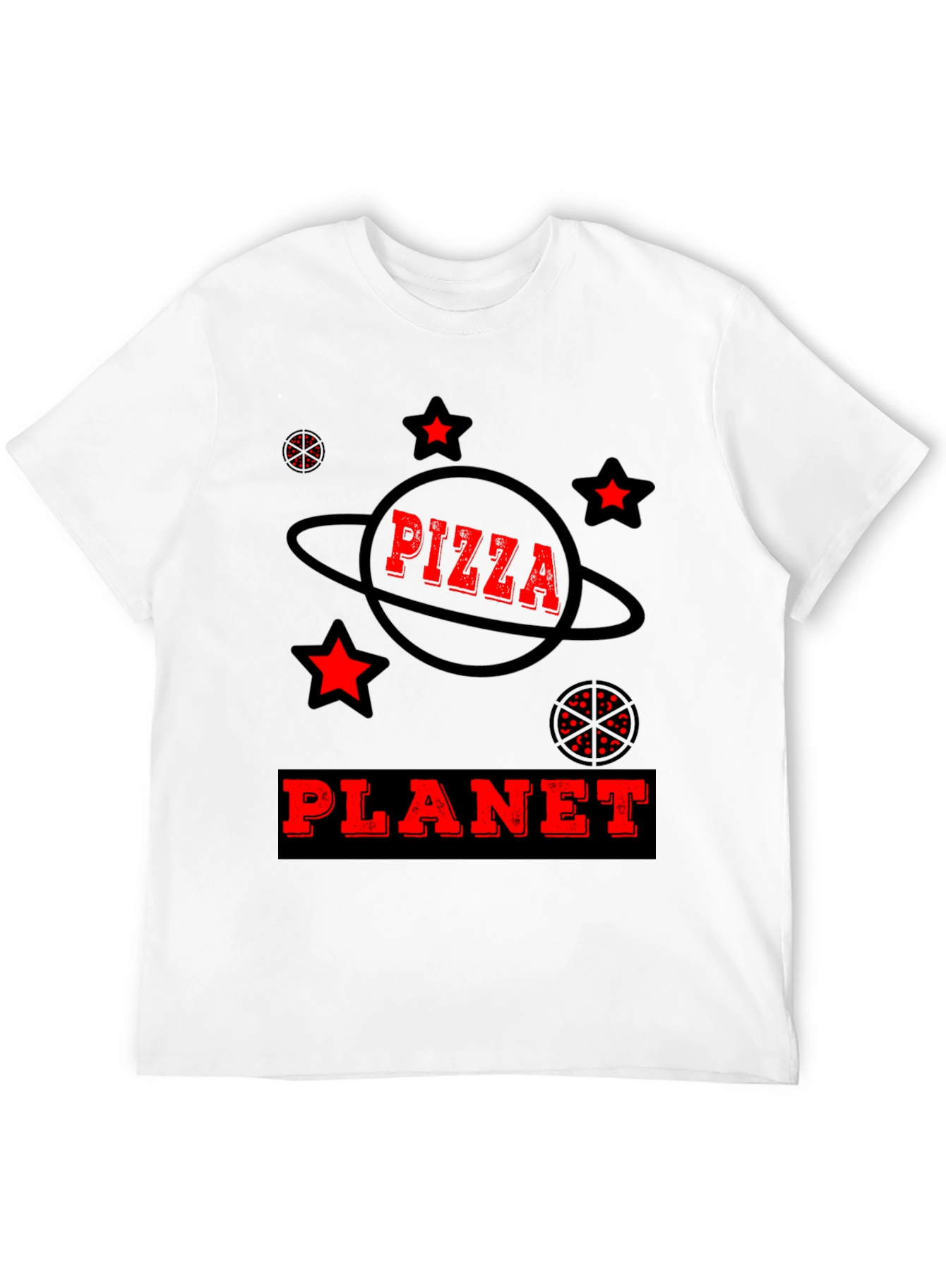 Pizza Planet Graphic Tee - Fun Space Design