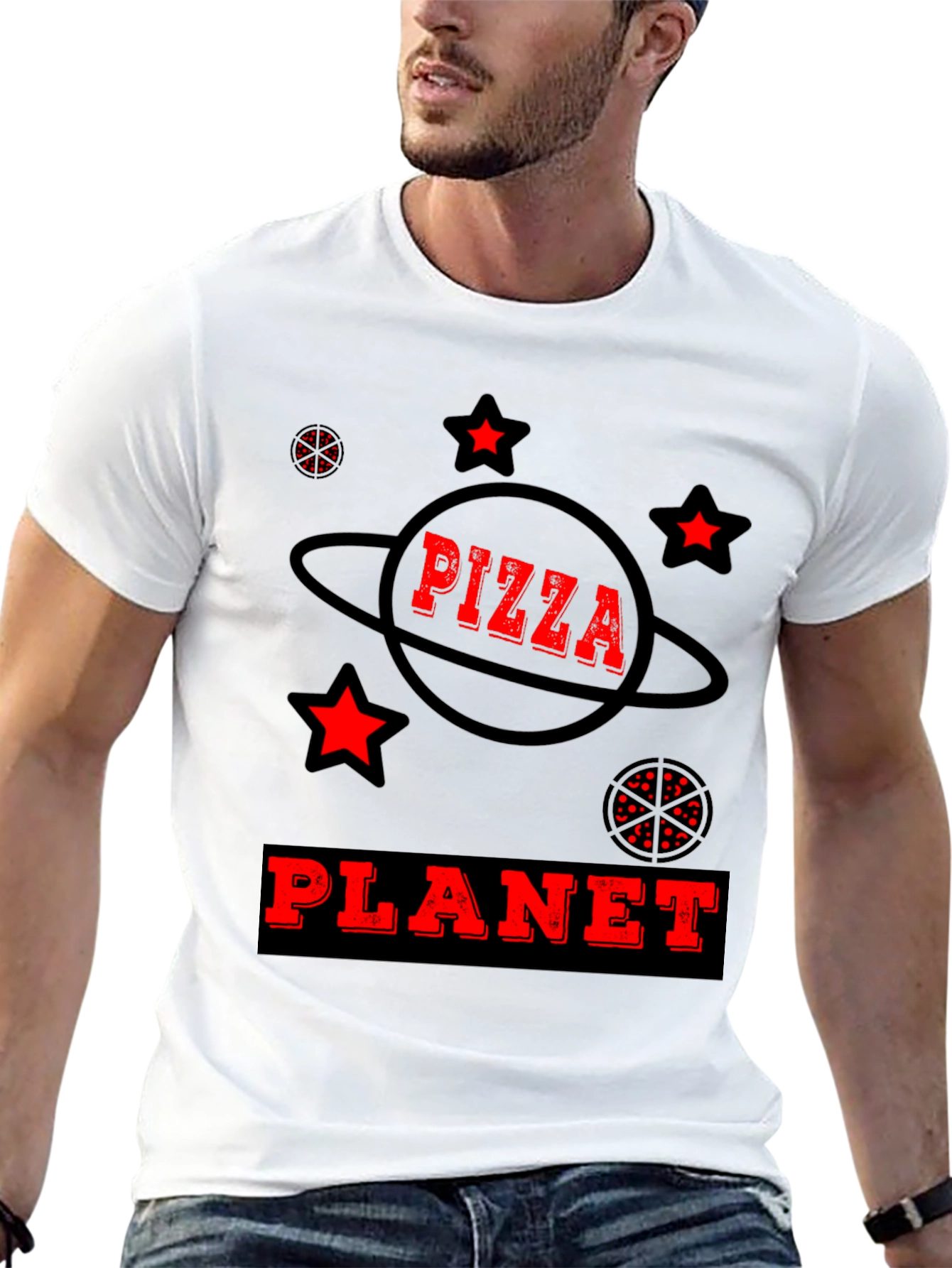 Pizza Planet Graphic Tee - Fun Space Design