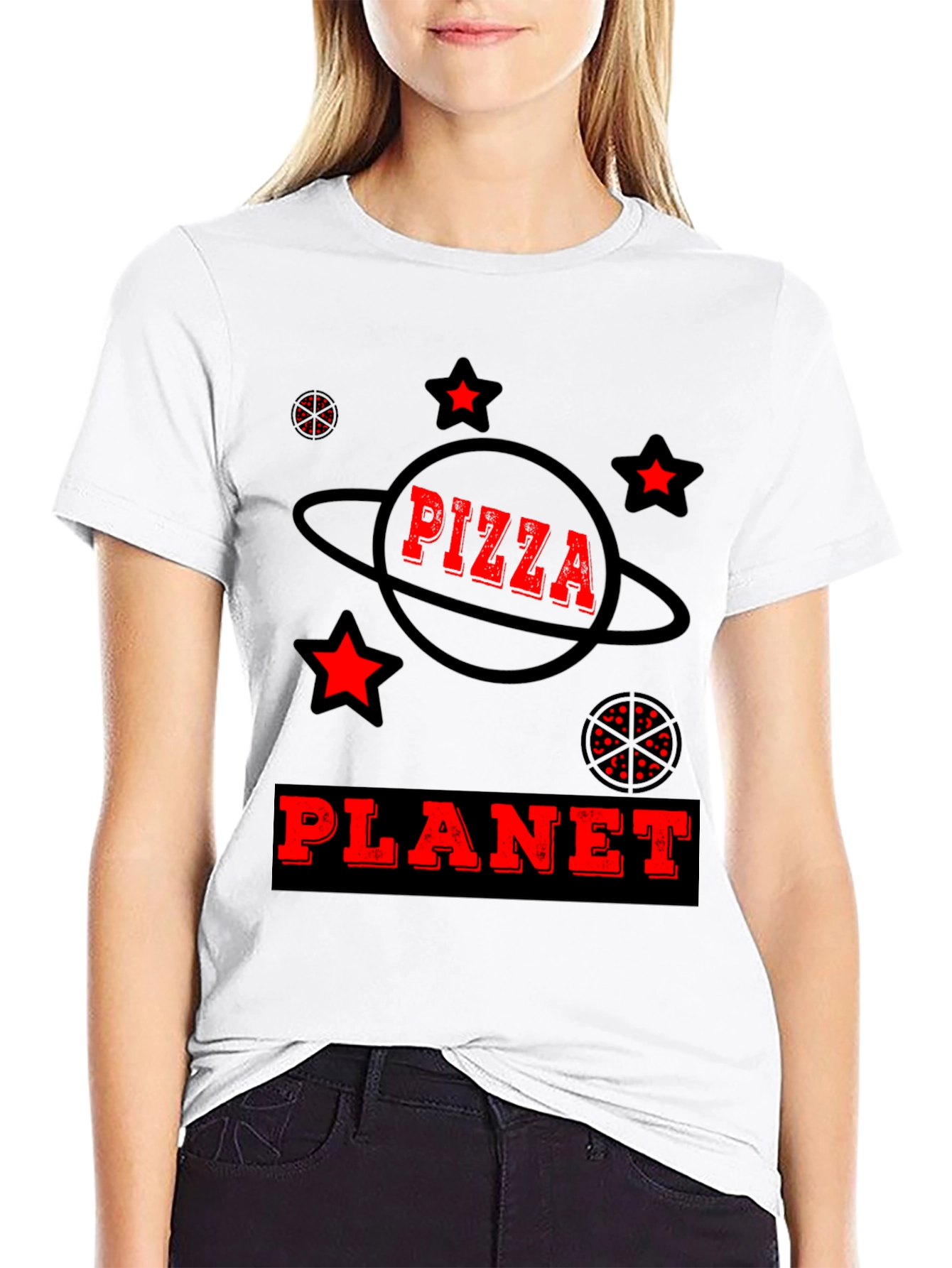 Pizza Planet Graphic Tee - Fun Space Design