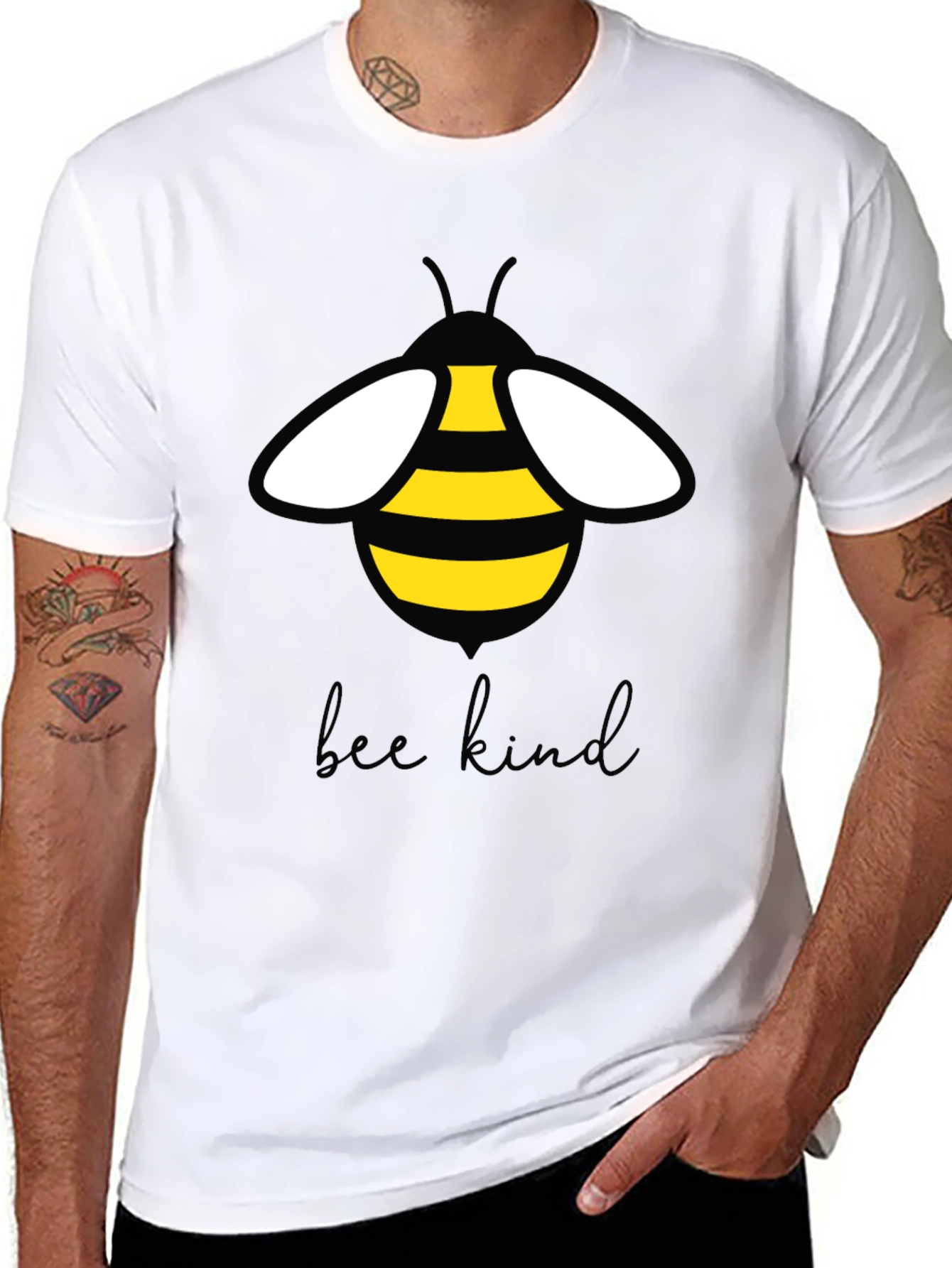 Bee Kind Graphic Tee - Soft Black T-Shirt
