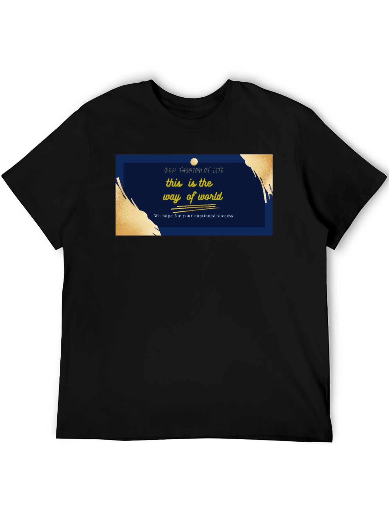 Stylish Black T-Shirt with New Fashion of Life Graphic