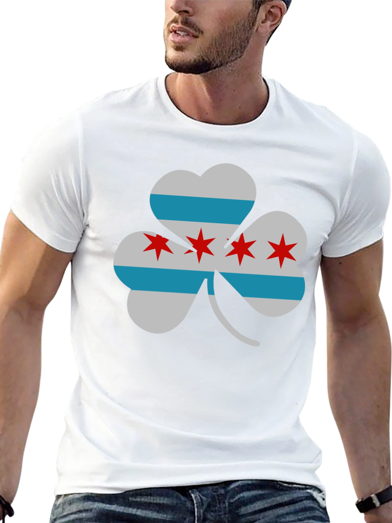 Chicago Flag Shamrock T-Shirt - Lucky Irish Pride!