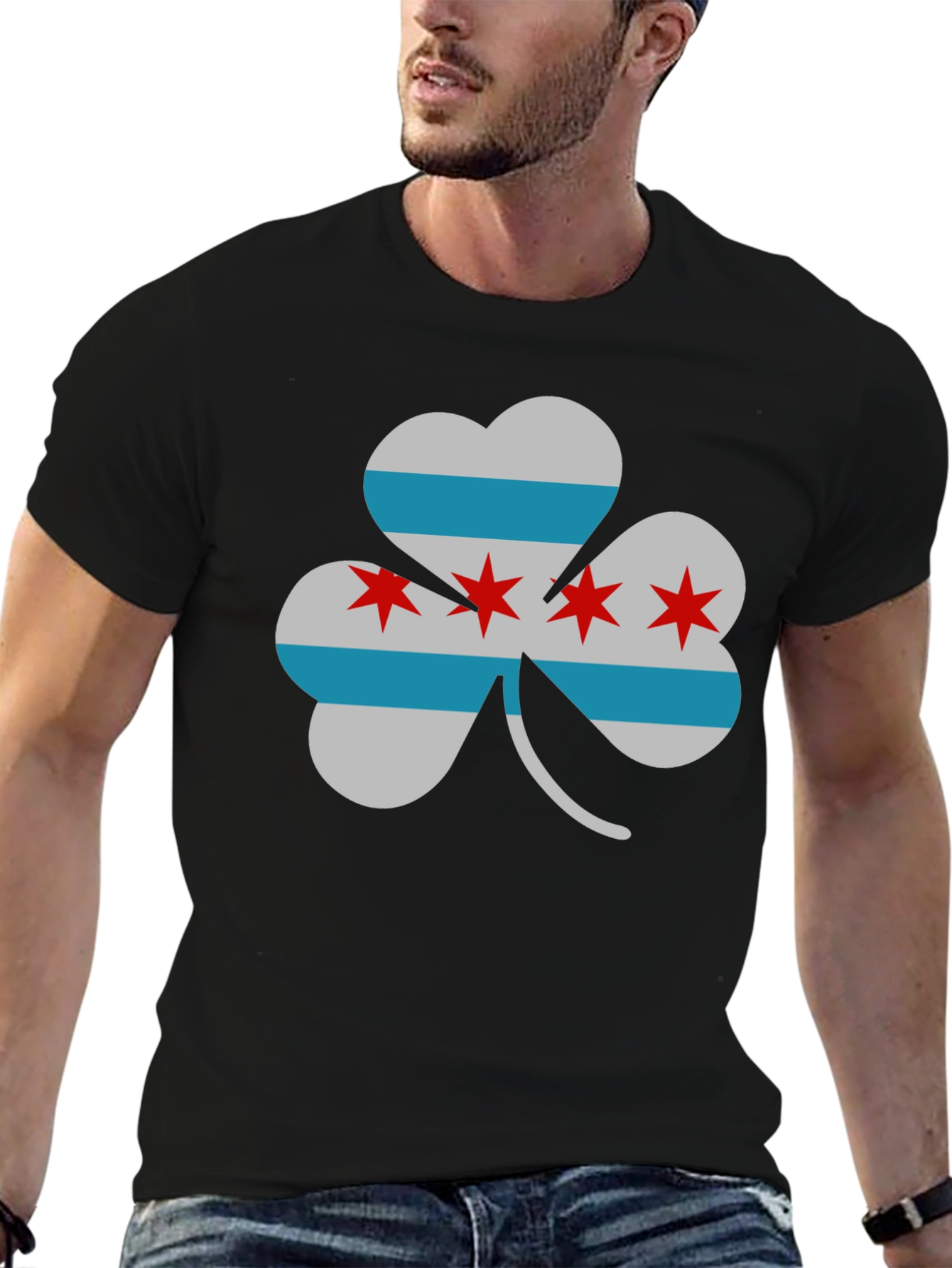 Chicago Flag Shamrock T-Shirt - Lucky Irish Pride!