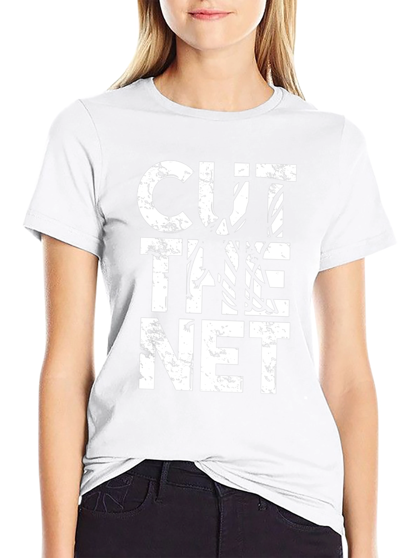 Cut the Net Graphic T-Shirt