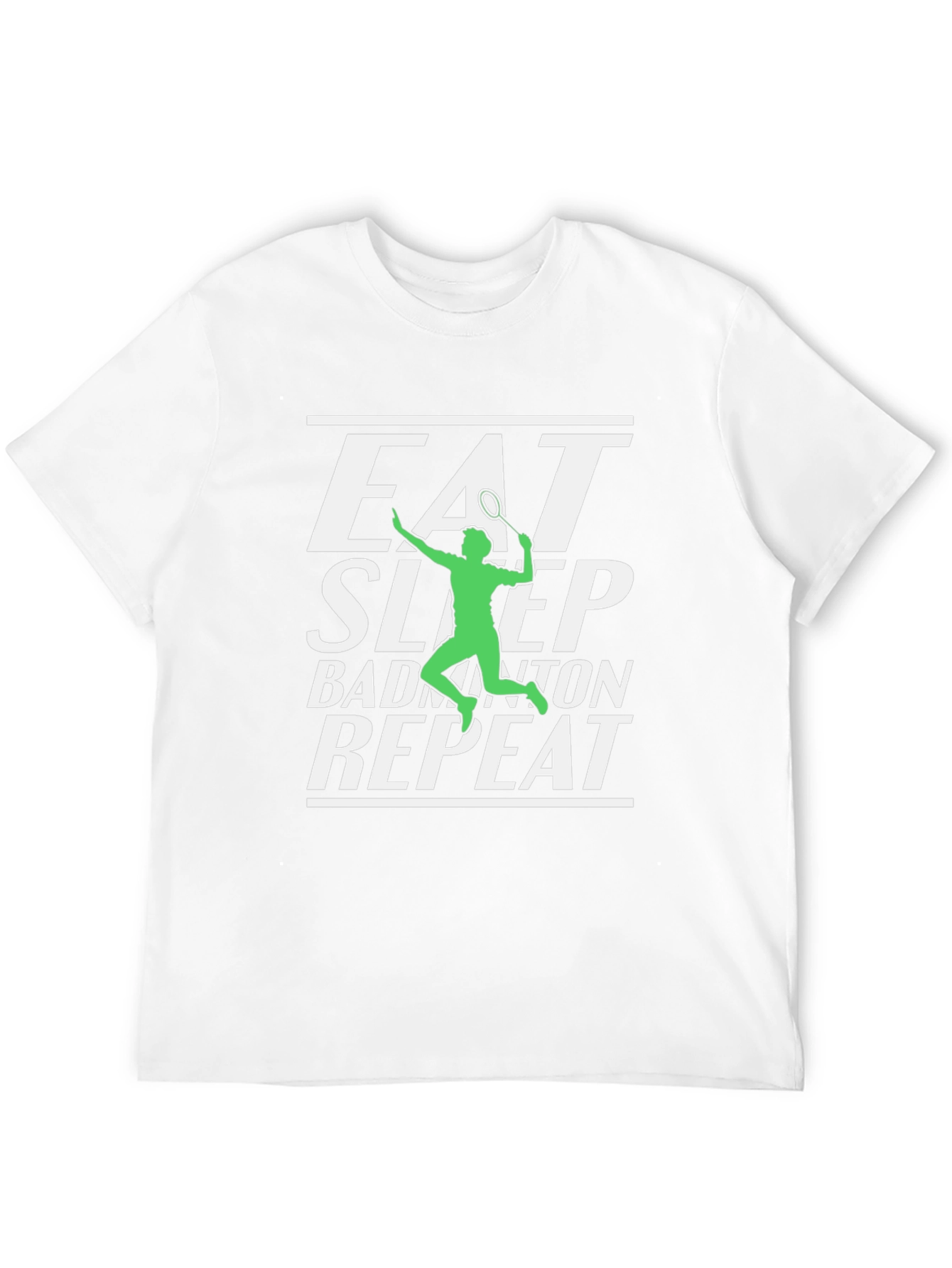 Eat Sleep Badminton Repeat Graphic Tee