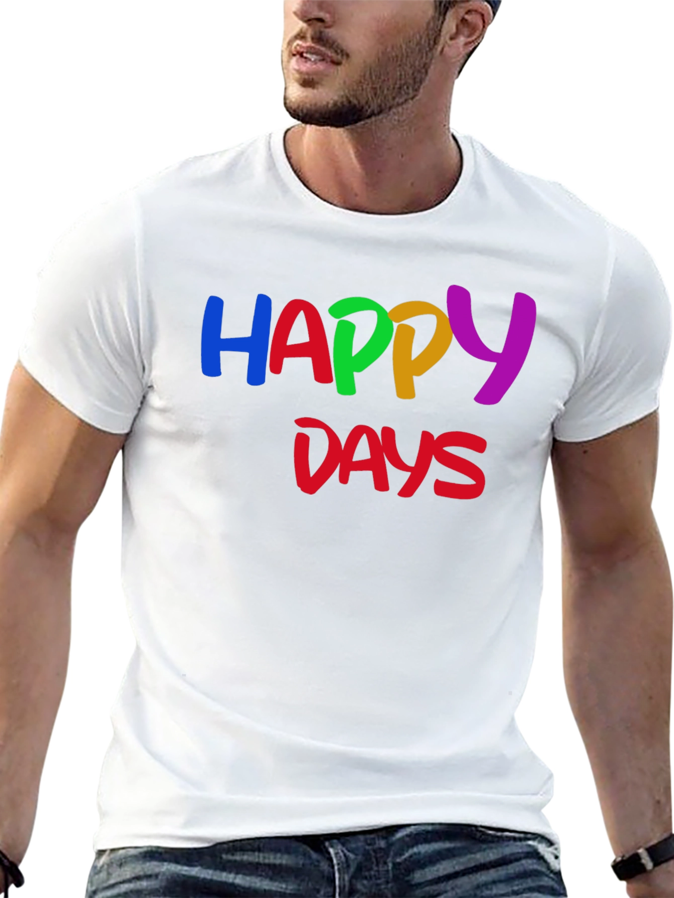 Happy Days Graphic T-Shirt - Black Tee