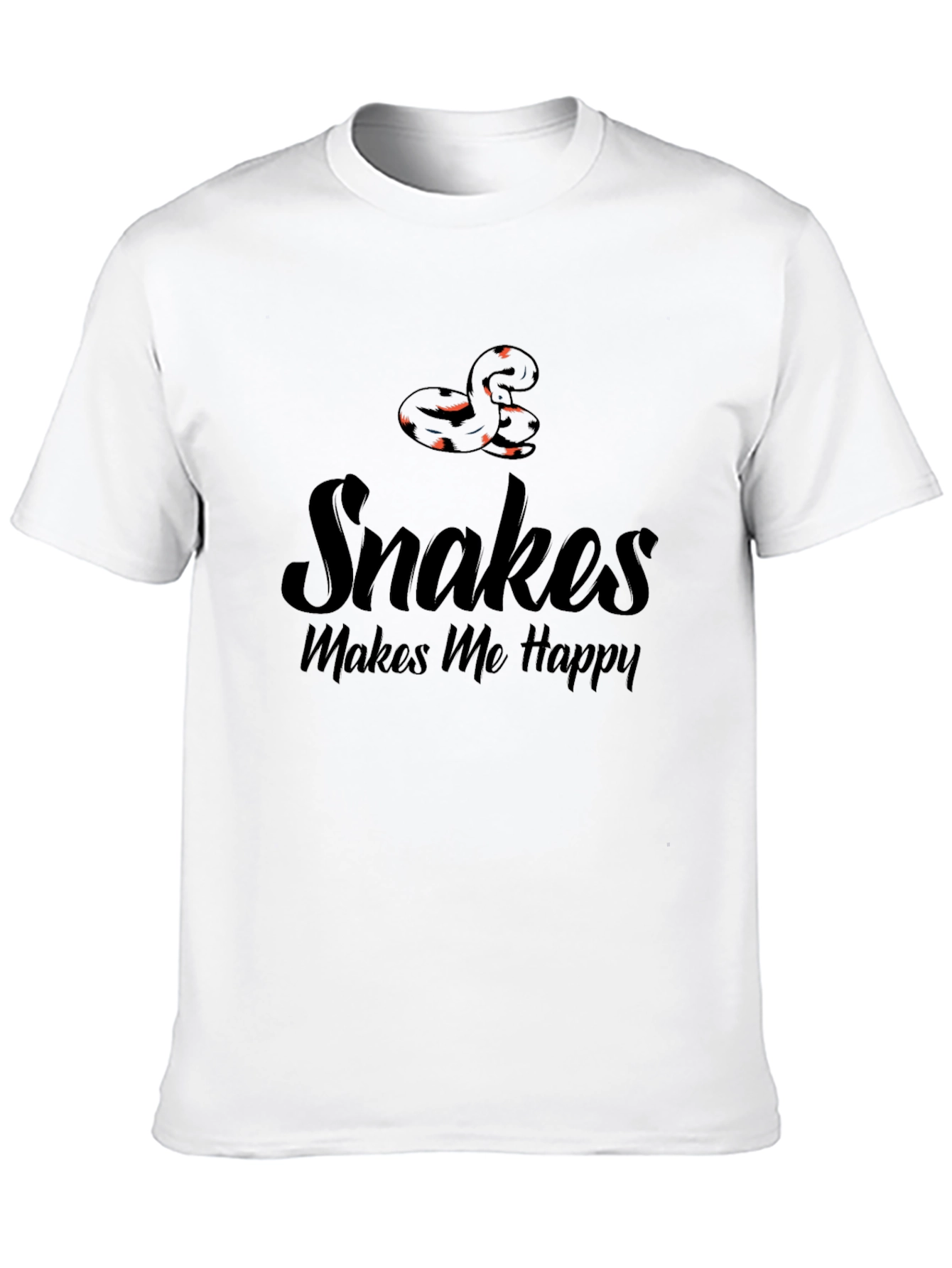 Snakes Make Me Happy T-Shirt - Reptile Lover Tee
