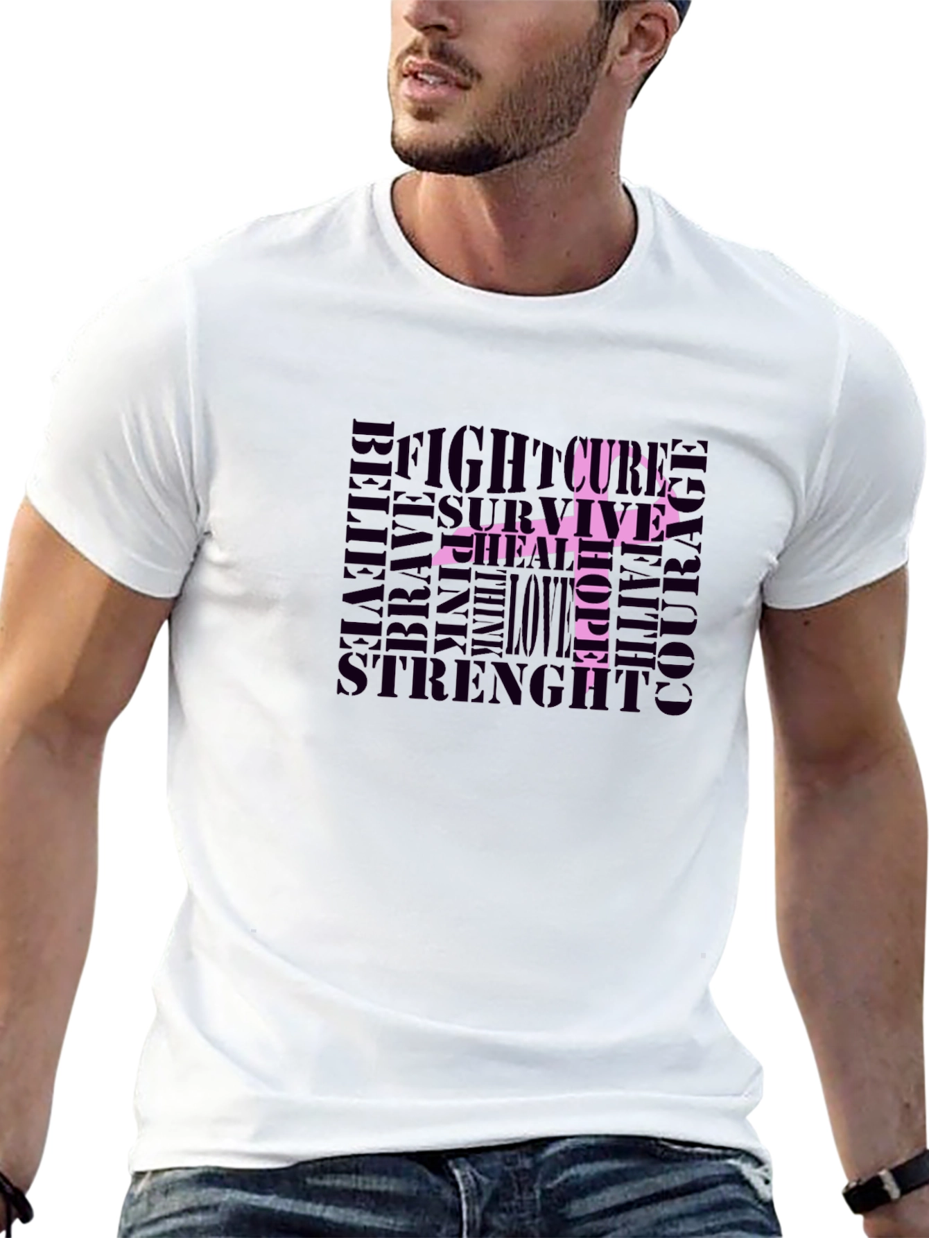 Breast Cancer Awareness Ribbon T-Shirt