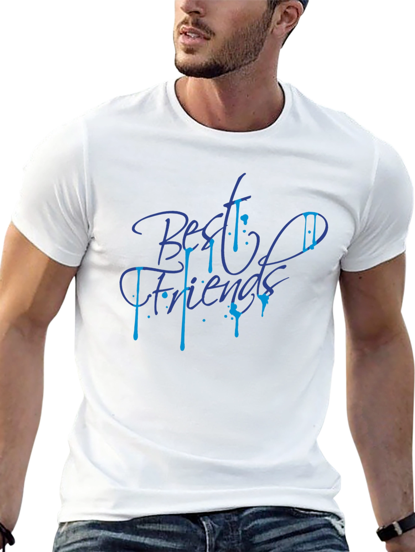Best Friends Graphic Tee - Stylish Black T-Shirt