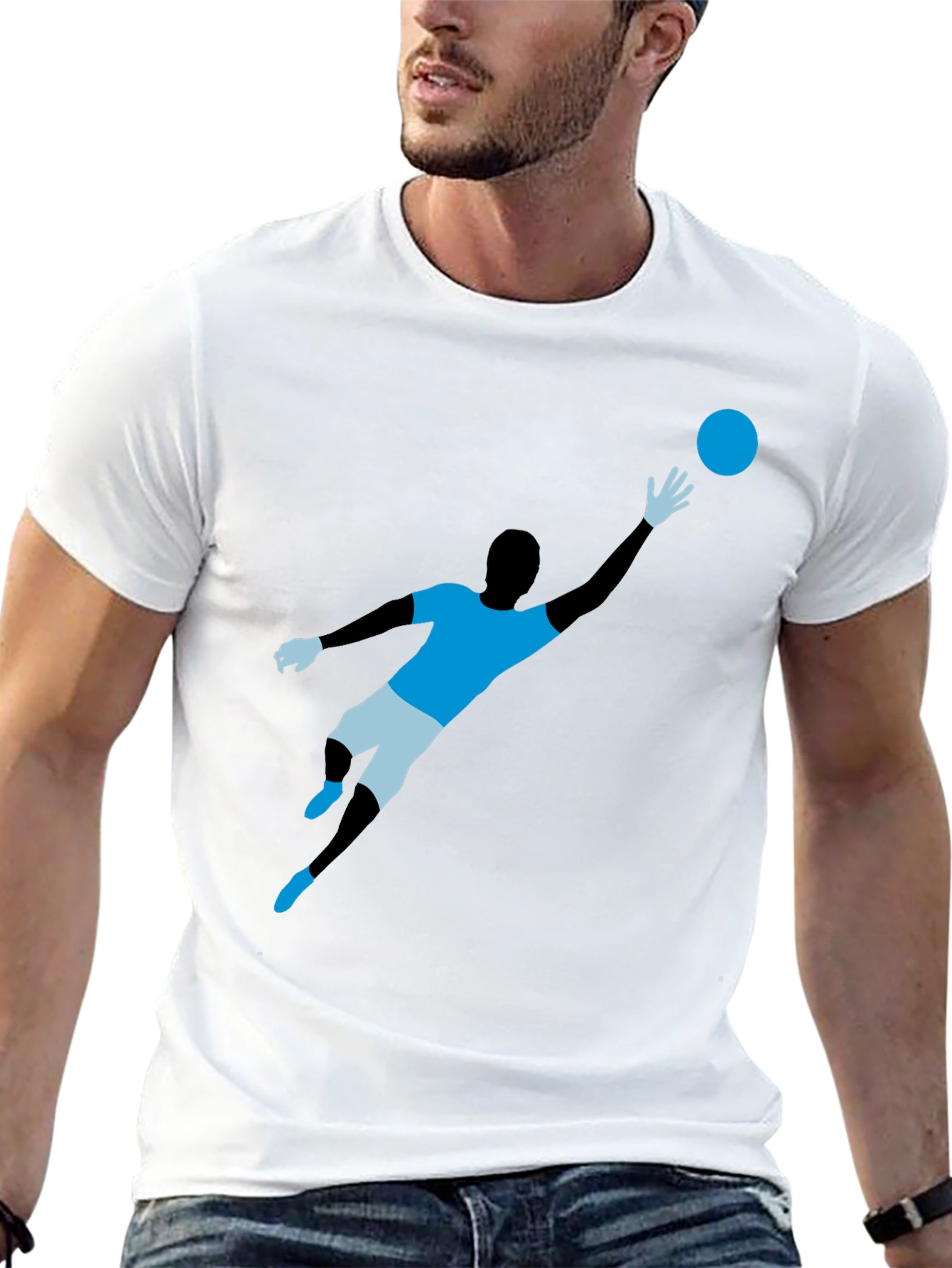 Soccer Goalie Graphic T-Shirt - Black