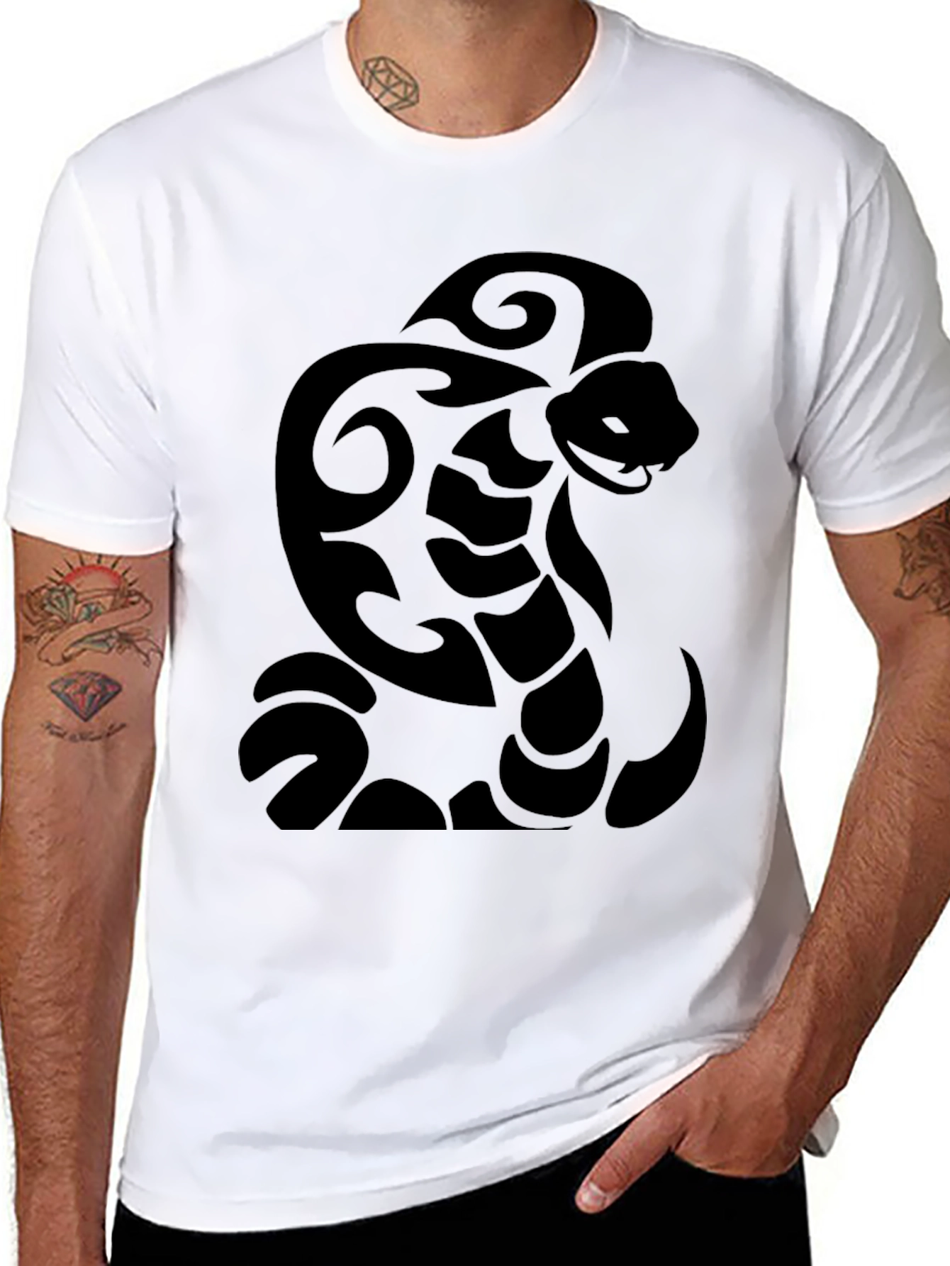 Black Cobra Snake Tribal T-Shirt