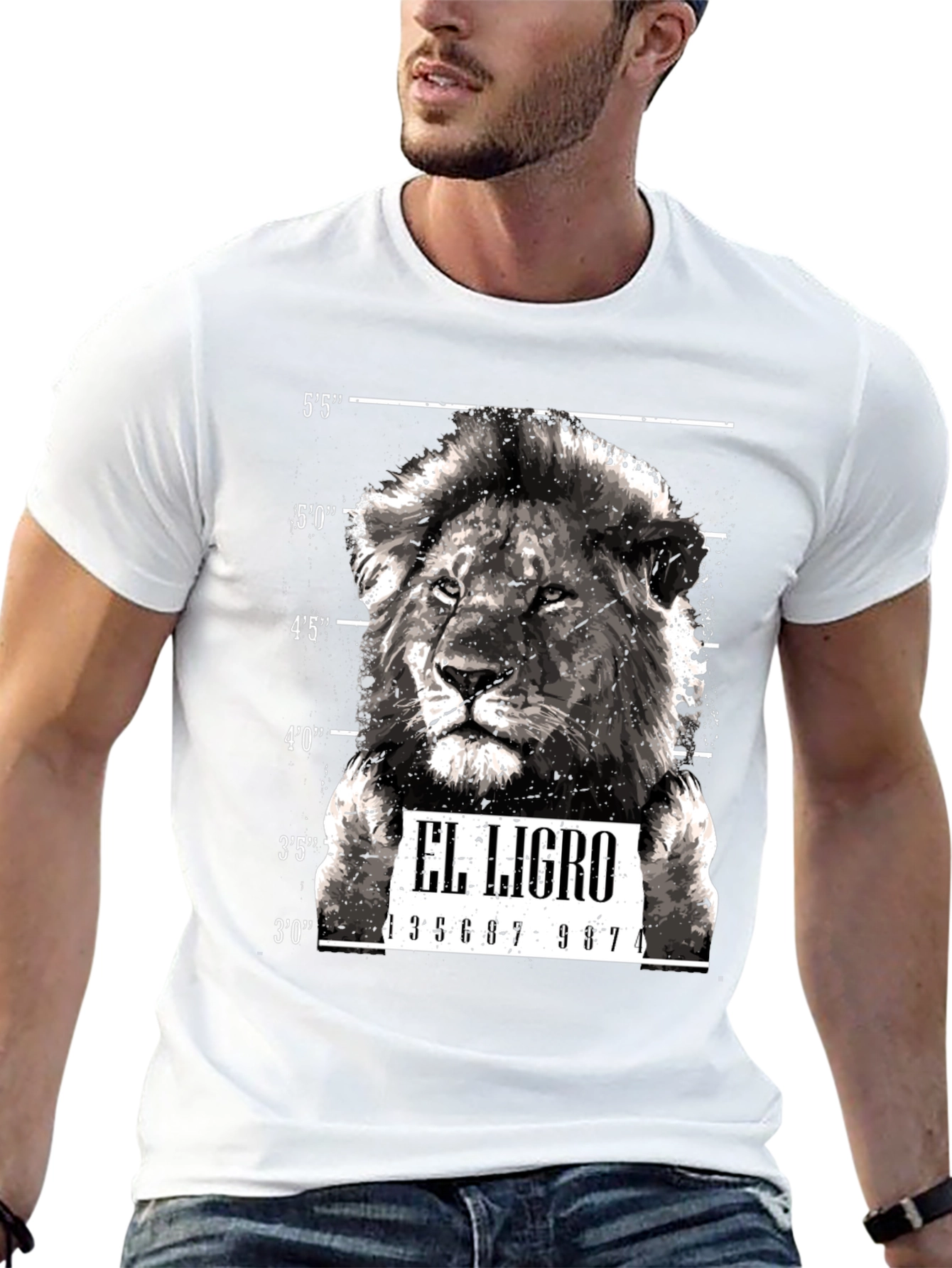 El Ligro Lion Mugshot Graphic Tee - Black