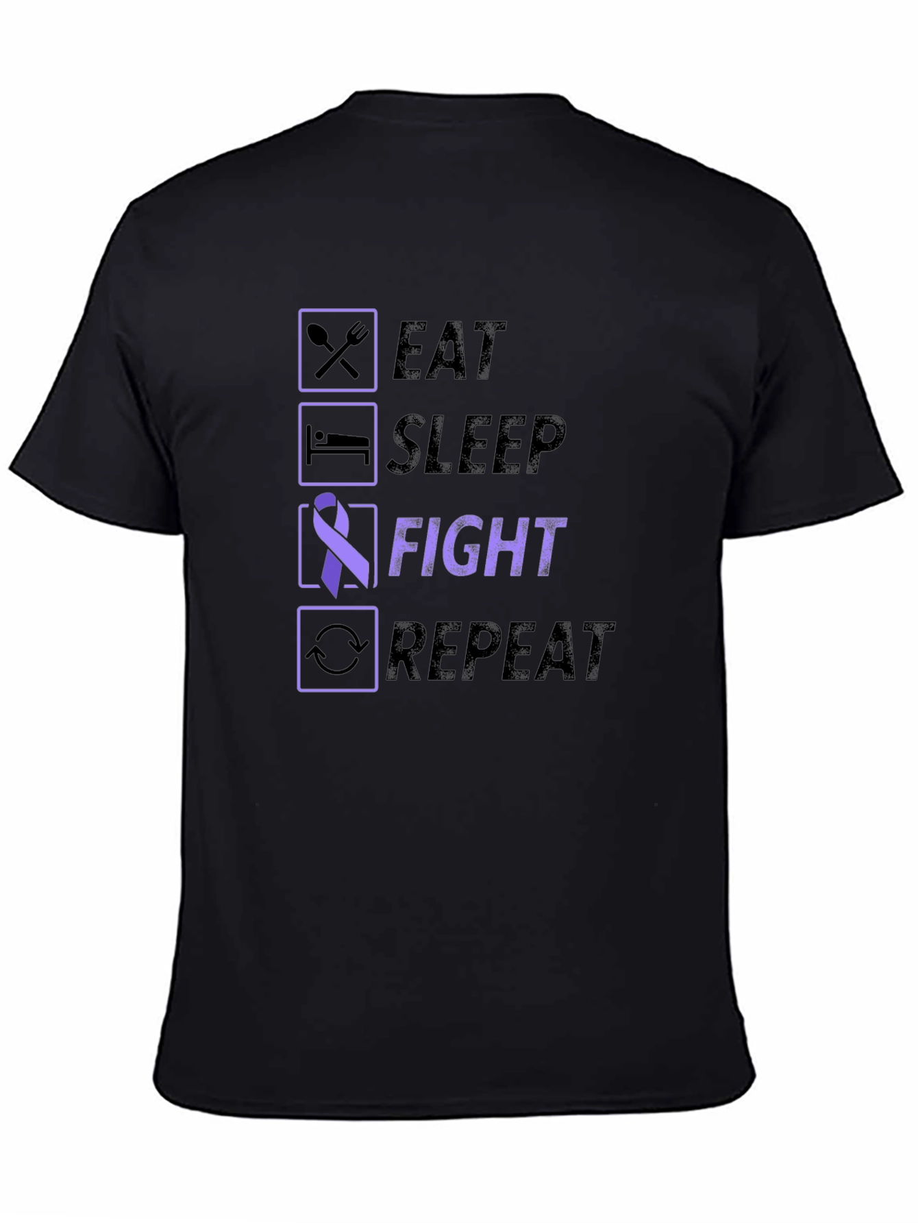 Eat Sleep Fight Repeat Awareness T-Shirt
