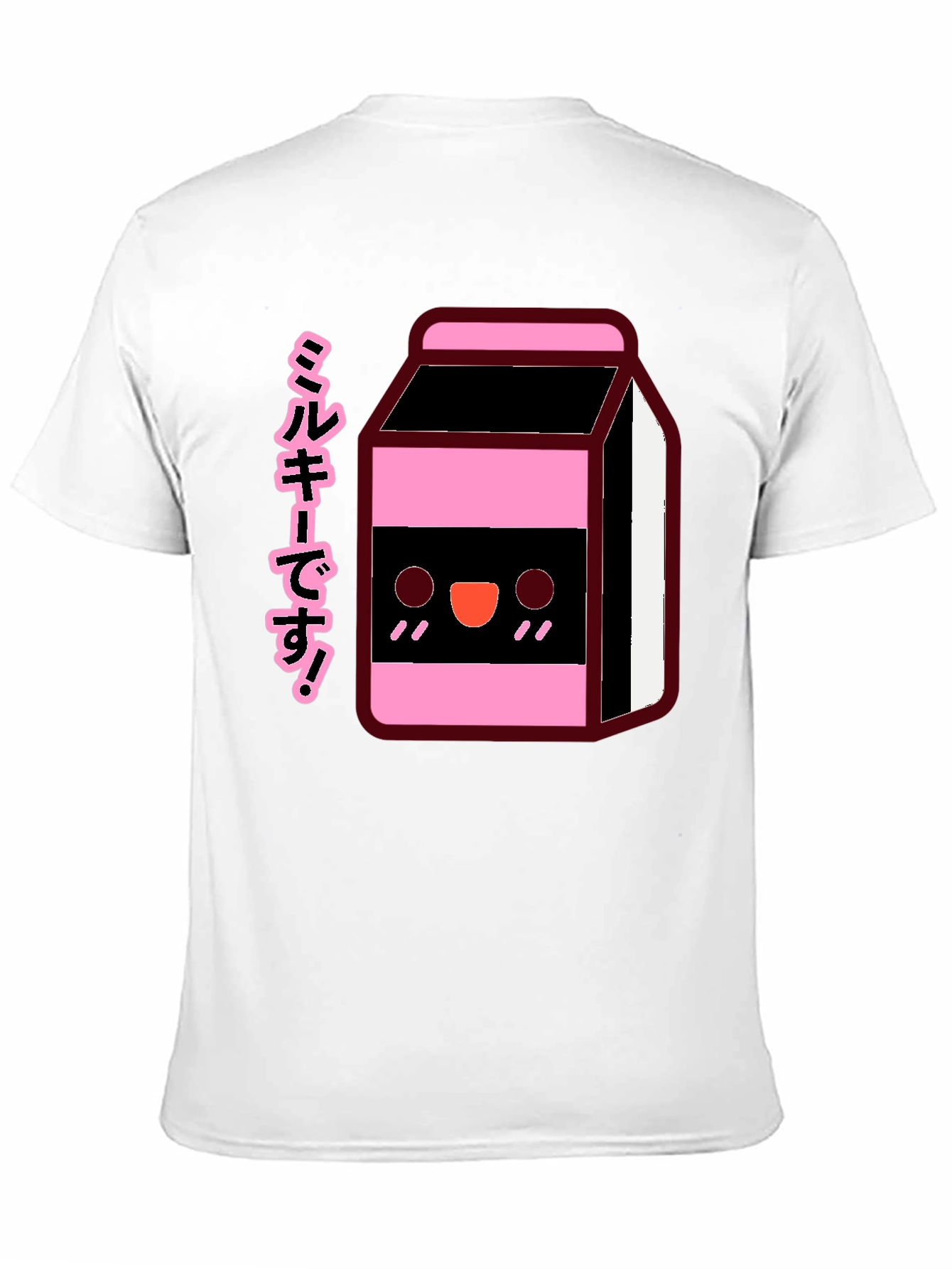 Kawaii Milk Carton T-Shirt - Black Anime Style Tee