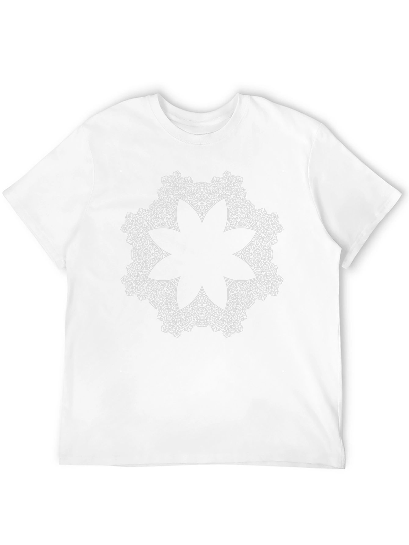 Black T-Shirt with Ornamental Mandala