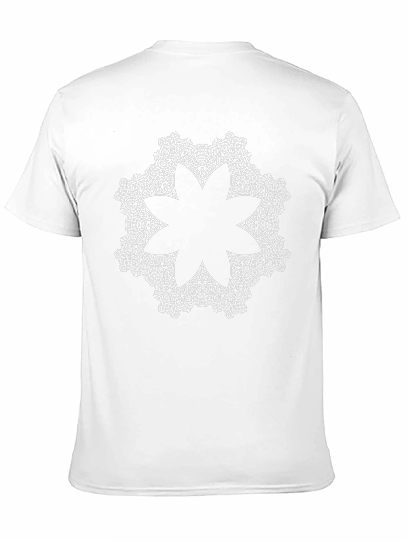 Black T-Shirt with Ornamental Mandala