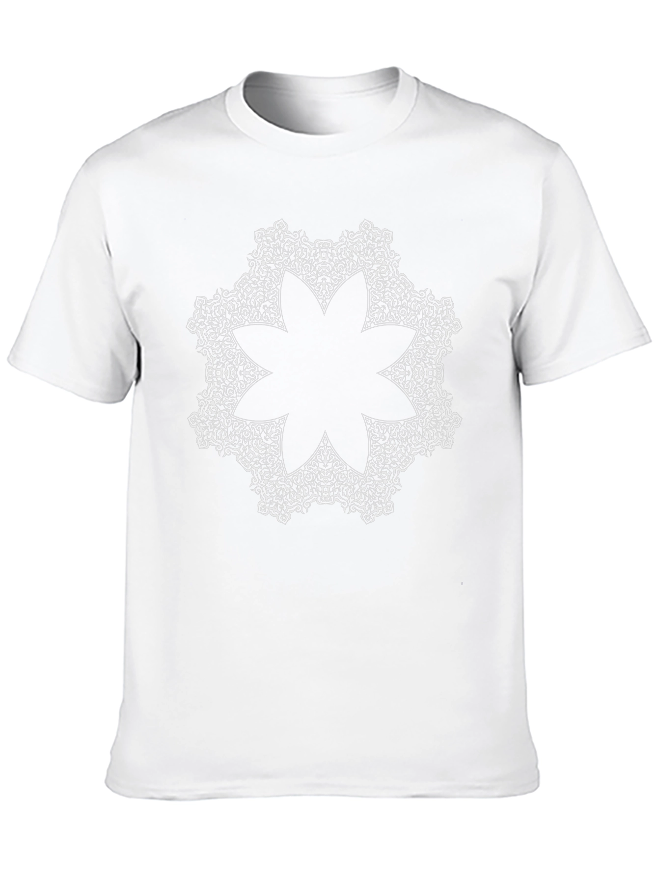 Black T-Shirt with Ornamental Mandala