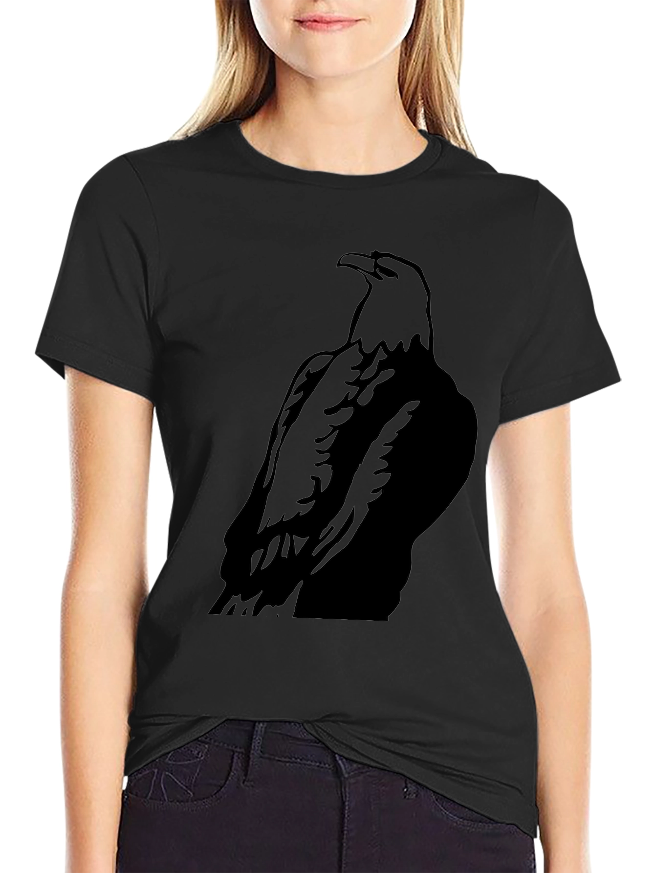 Mens Black Eagle Graphic Tee