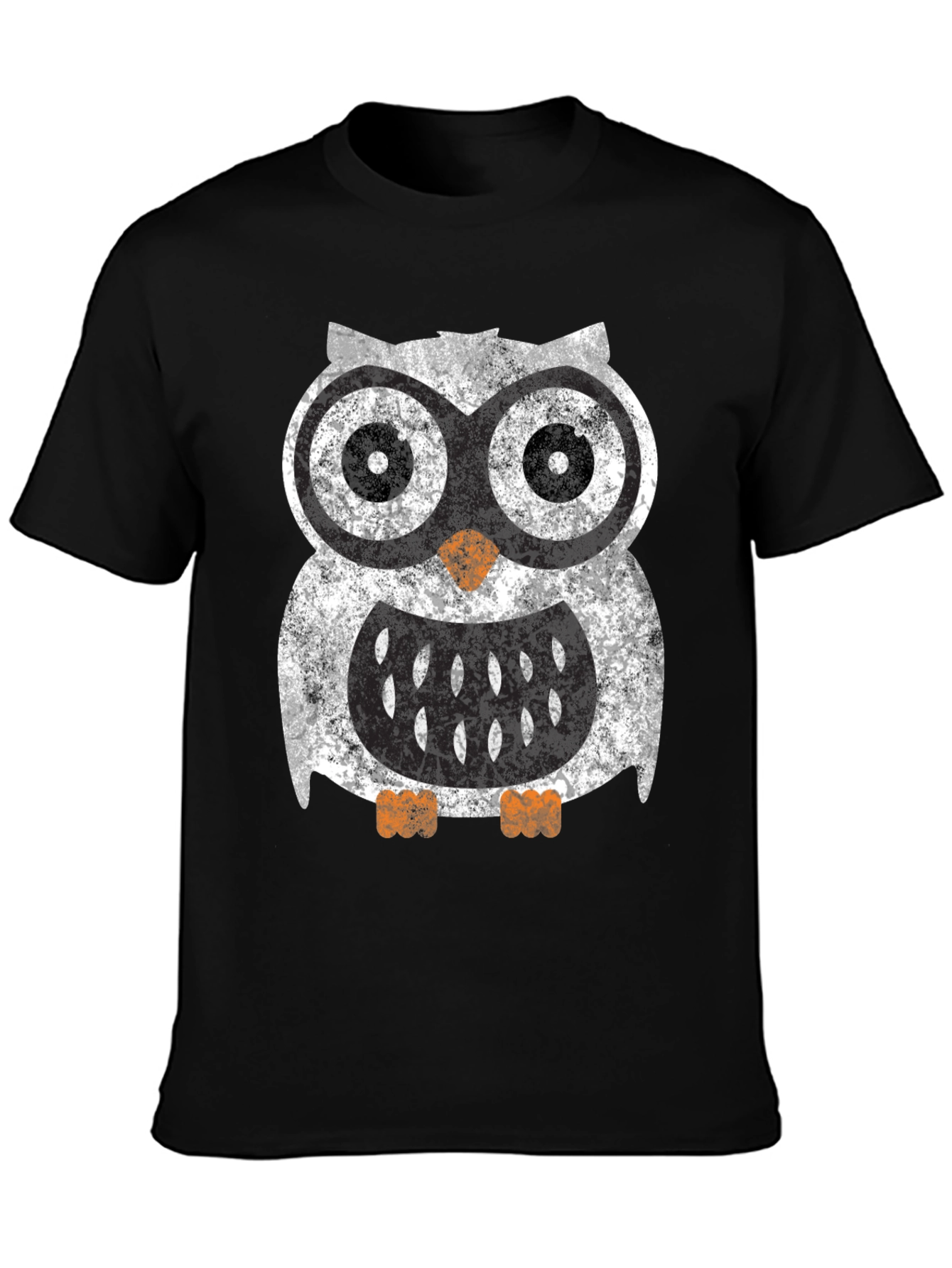 Cool Owl Graphic Tee - Black Cotton Blend Shirt